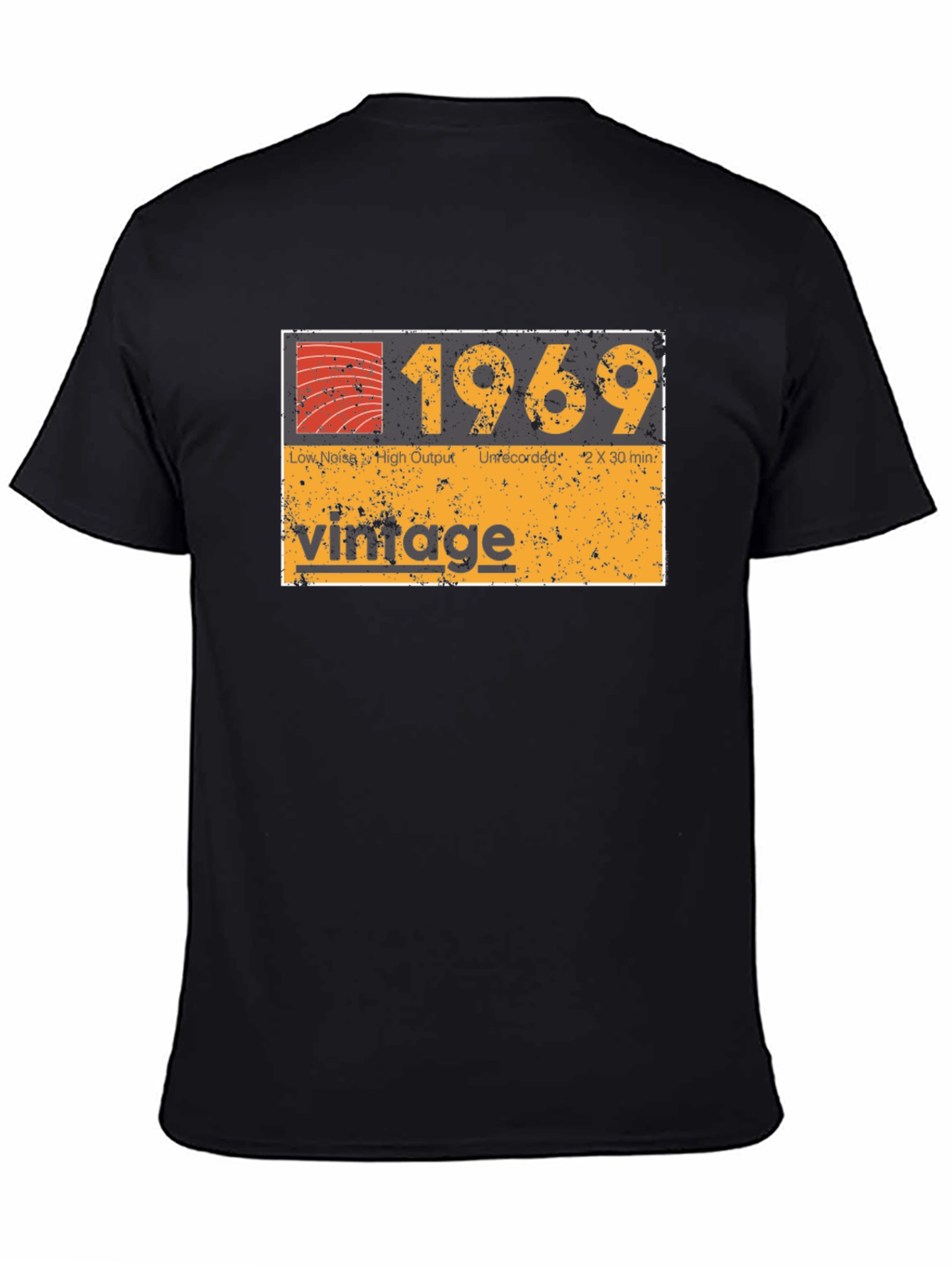 Black Vintage 1969 Cassette Tape Graphic Tee view 4