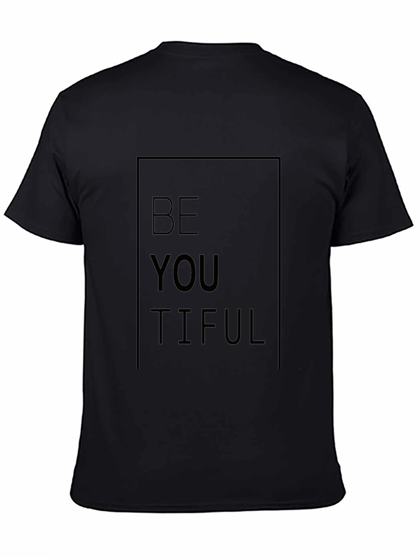 Black BeYOUtiful Black Graphic Tee - Motivational Unisex T-Shirt view 4