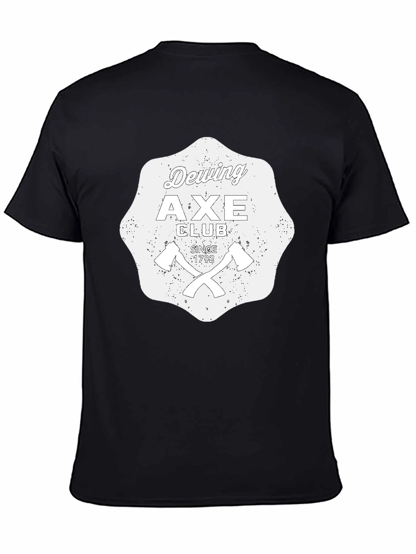Black Dewing Axe Club Black Graphic T-Shirt view 4