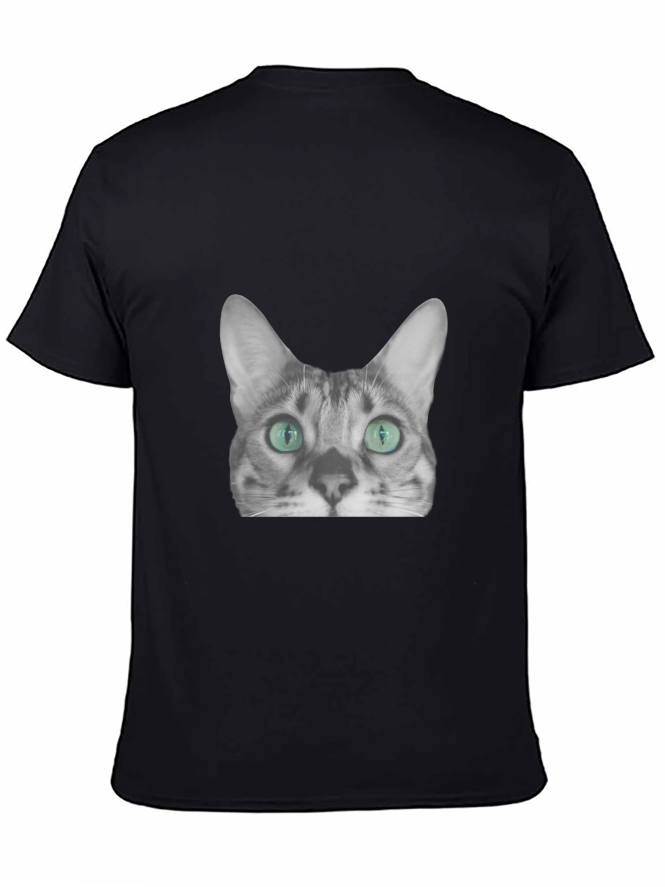 Black Cool Cat Graphic Tee - Black view 4
