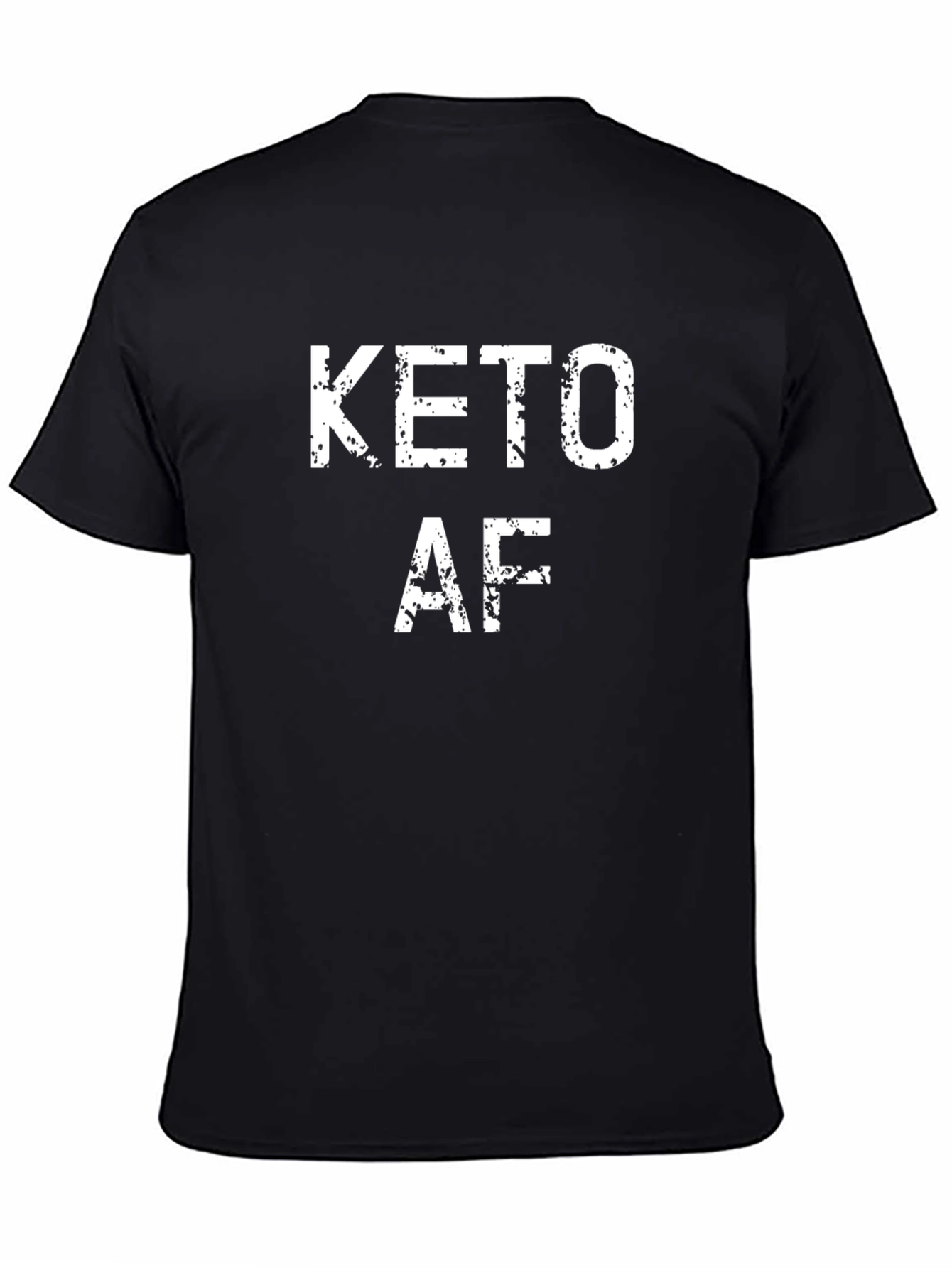 Black Keto AF Graphic Tee - Black Crew Neck T-Shirt view 4