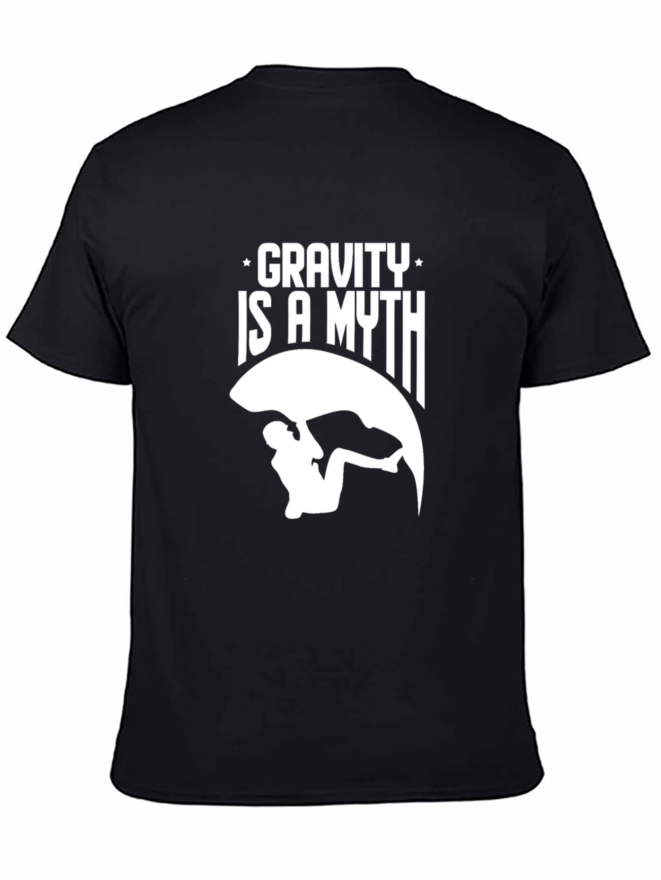 Black Gravity is a Myth Climbing T-Shirt view 4