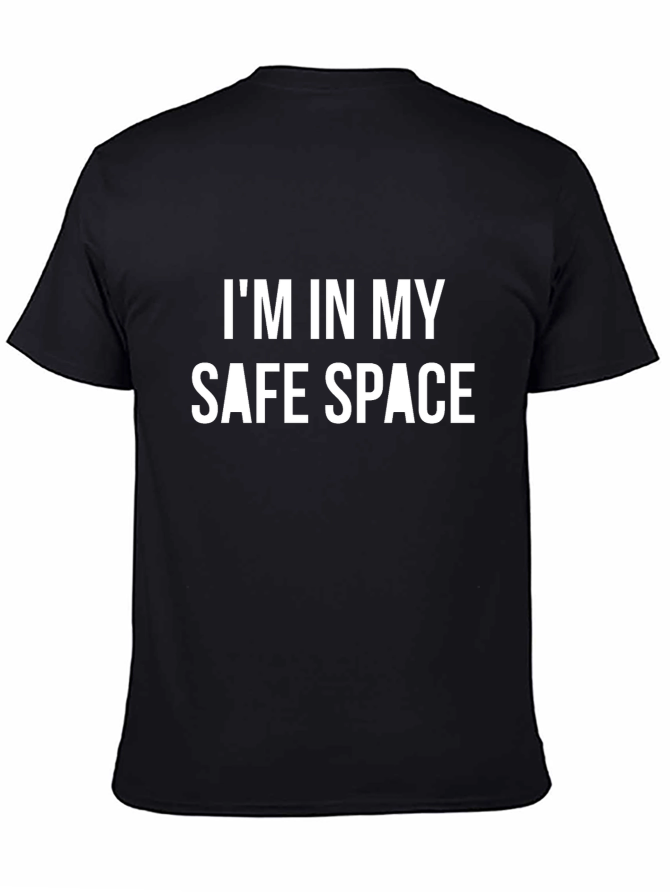 Black Safe Space T-Shirt - Comfortable Black Tee view 4