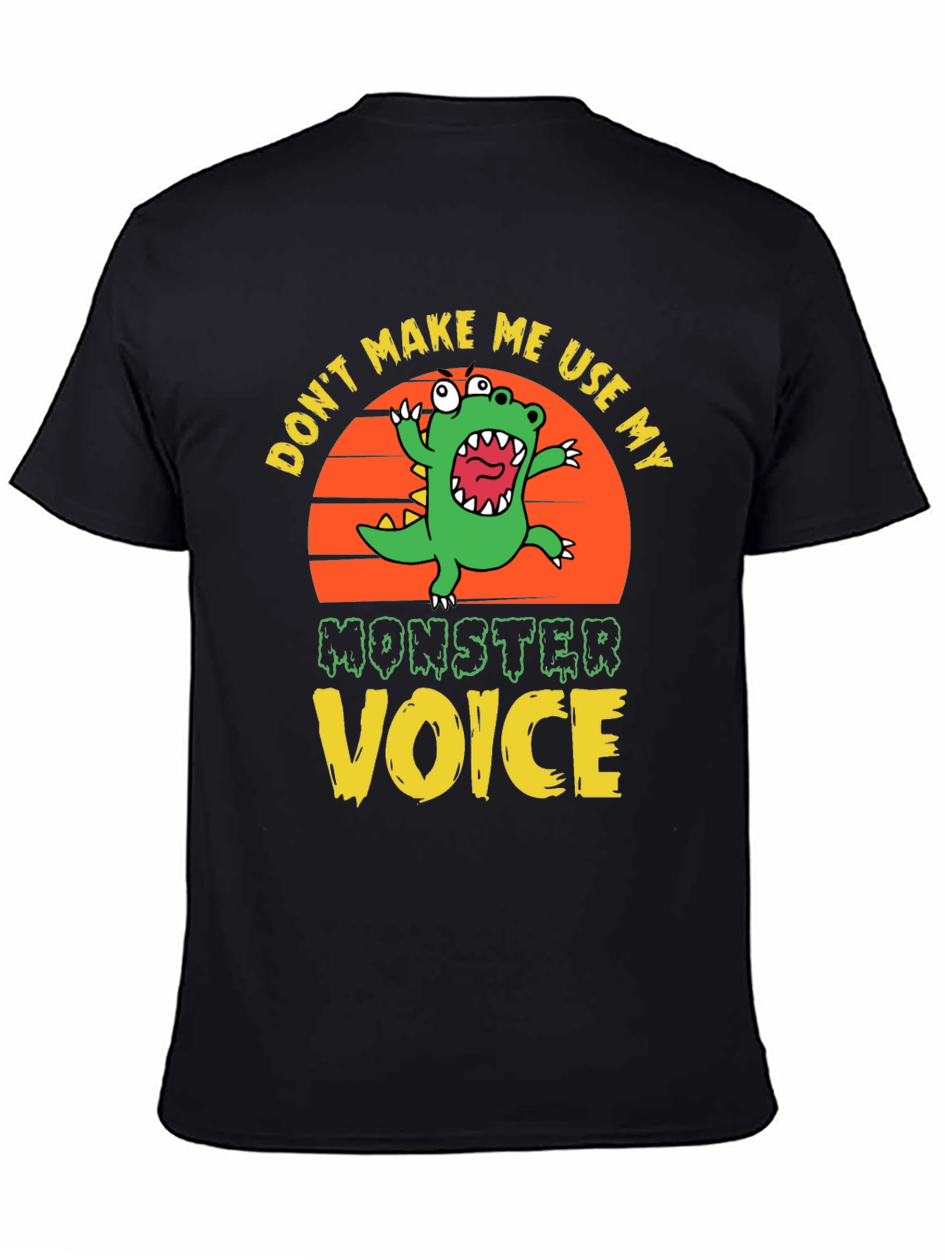 Black Don't Make Me Use My Monster Voice Graphic Tee view 4