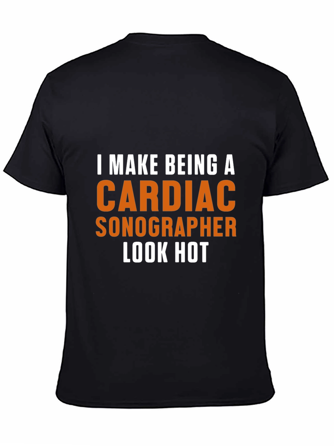 Black Cardiac Sonographer Tee - Makes Being One Look HOT! view 4