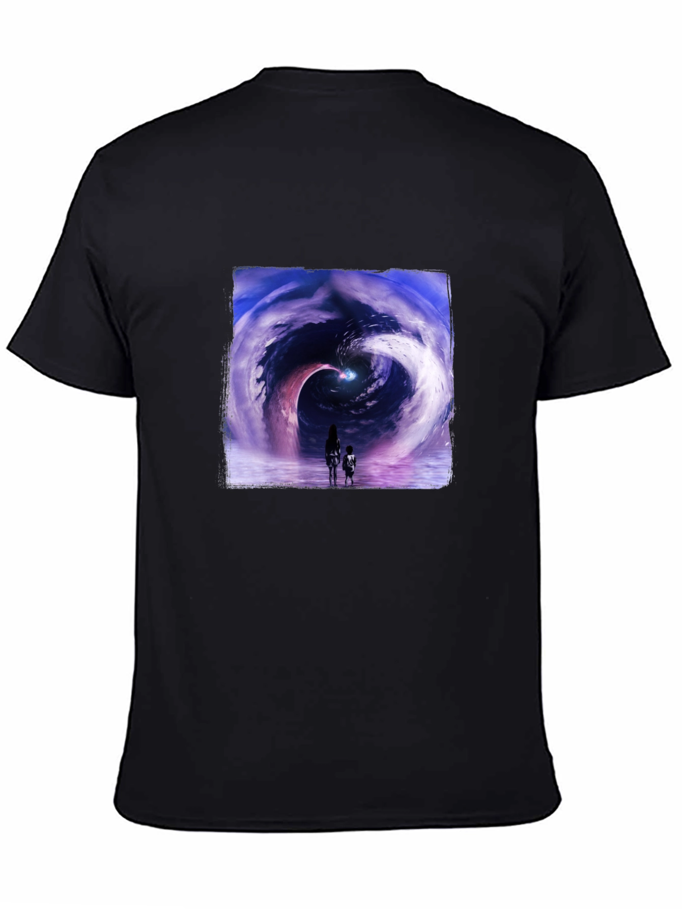 Black Cosmic Journey Graphic T-Shirt - Black view 4