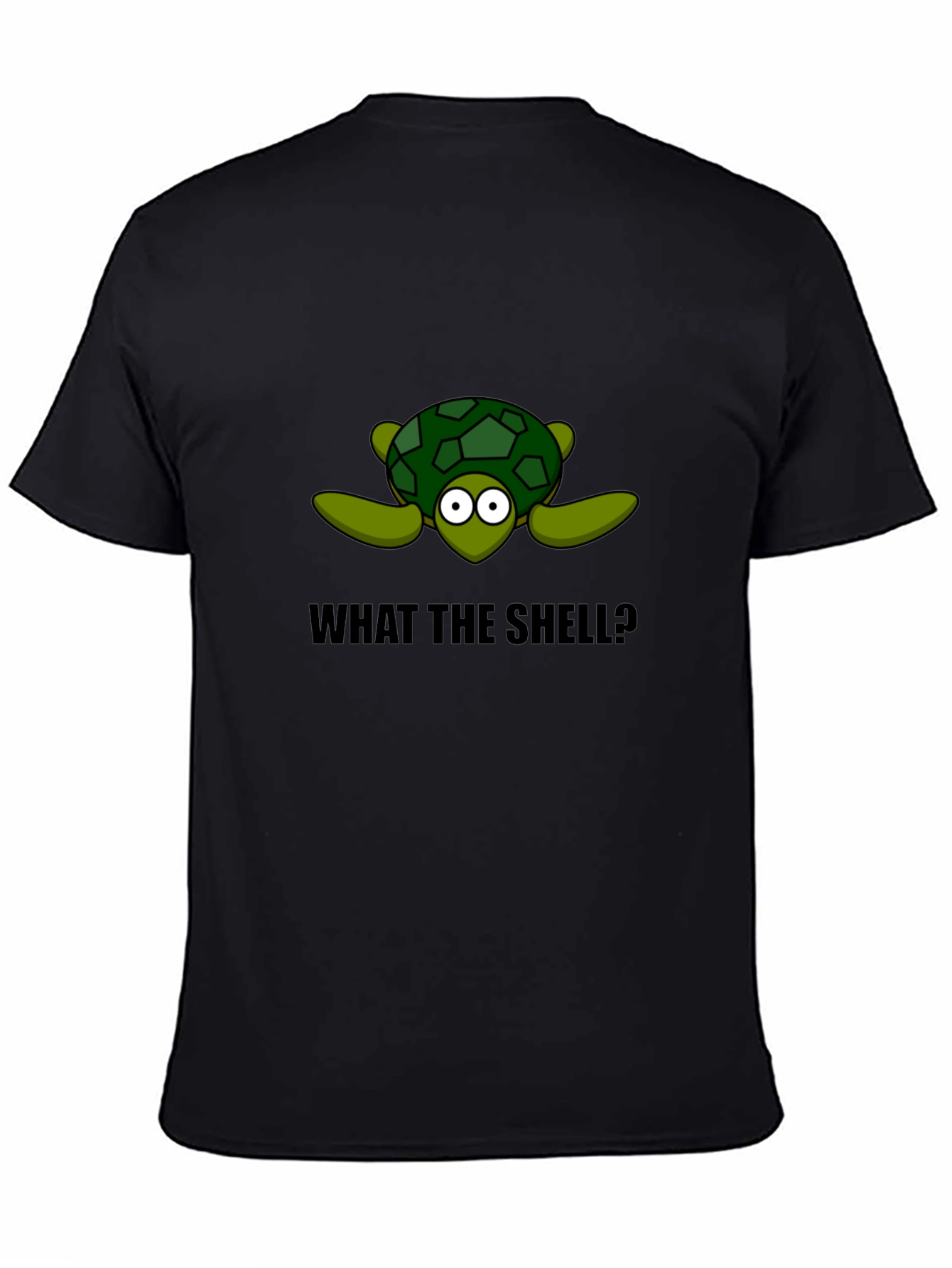 Black What the Shell? Turtle Graphic T-Shirt view 4