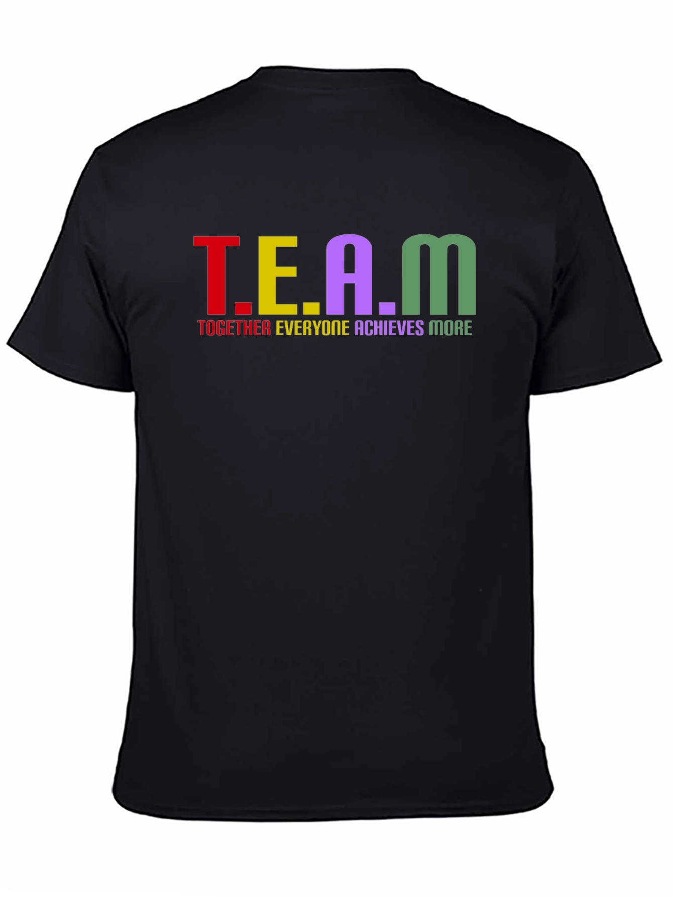 Black TEAM - Together Everyone Achieves More - T-Shirt view 4