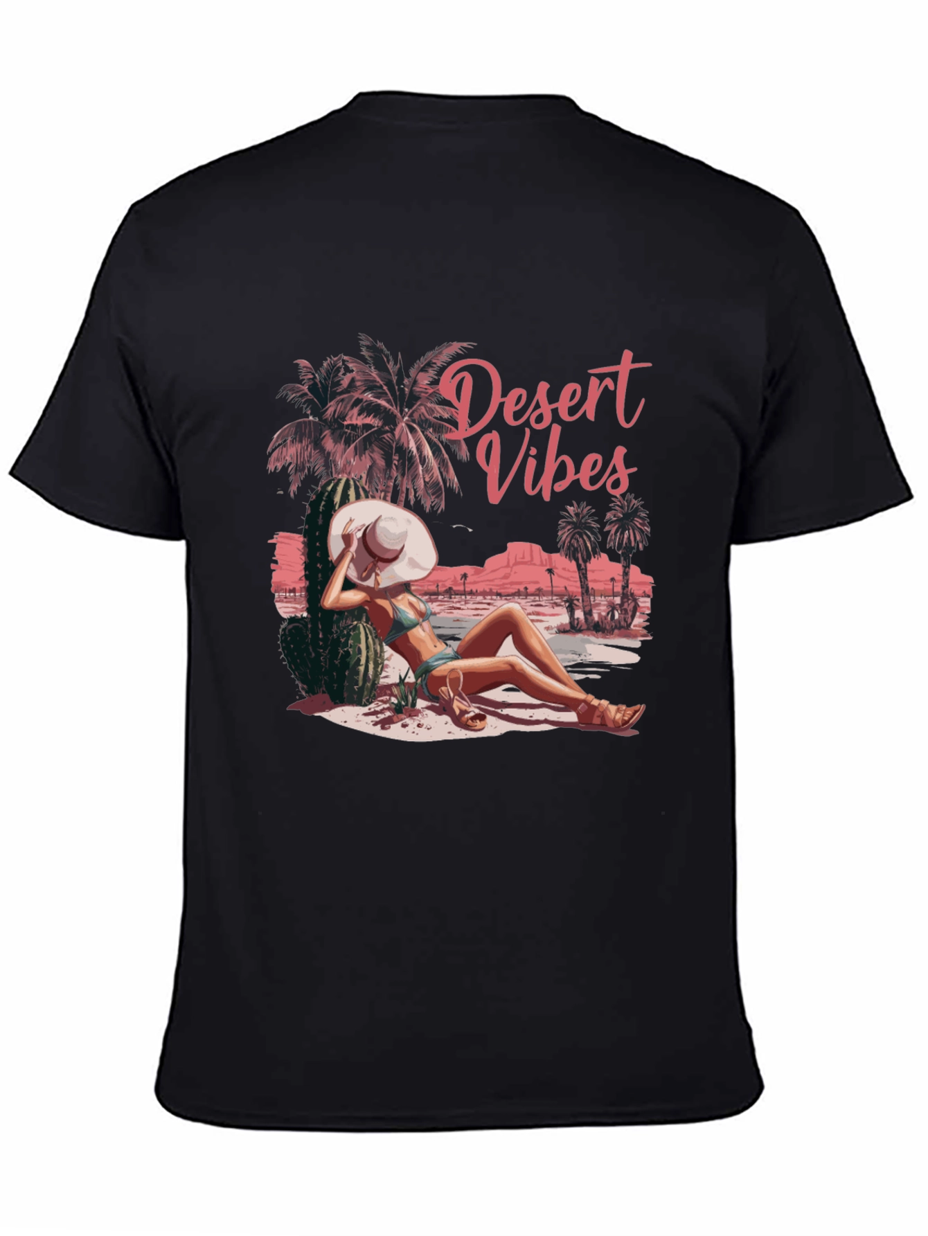 Black Desert Vibes Graphic T-Shirt, Relaxed Fit view 4