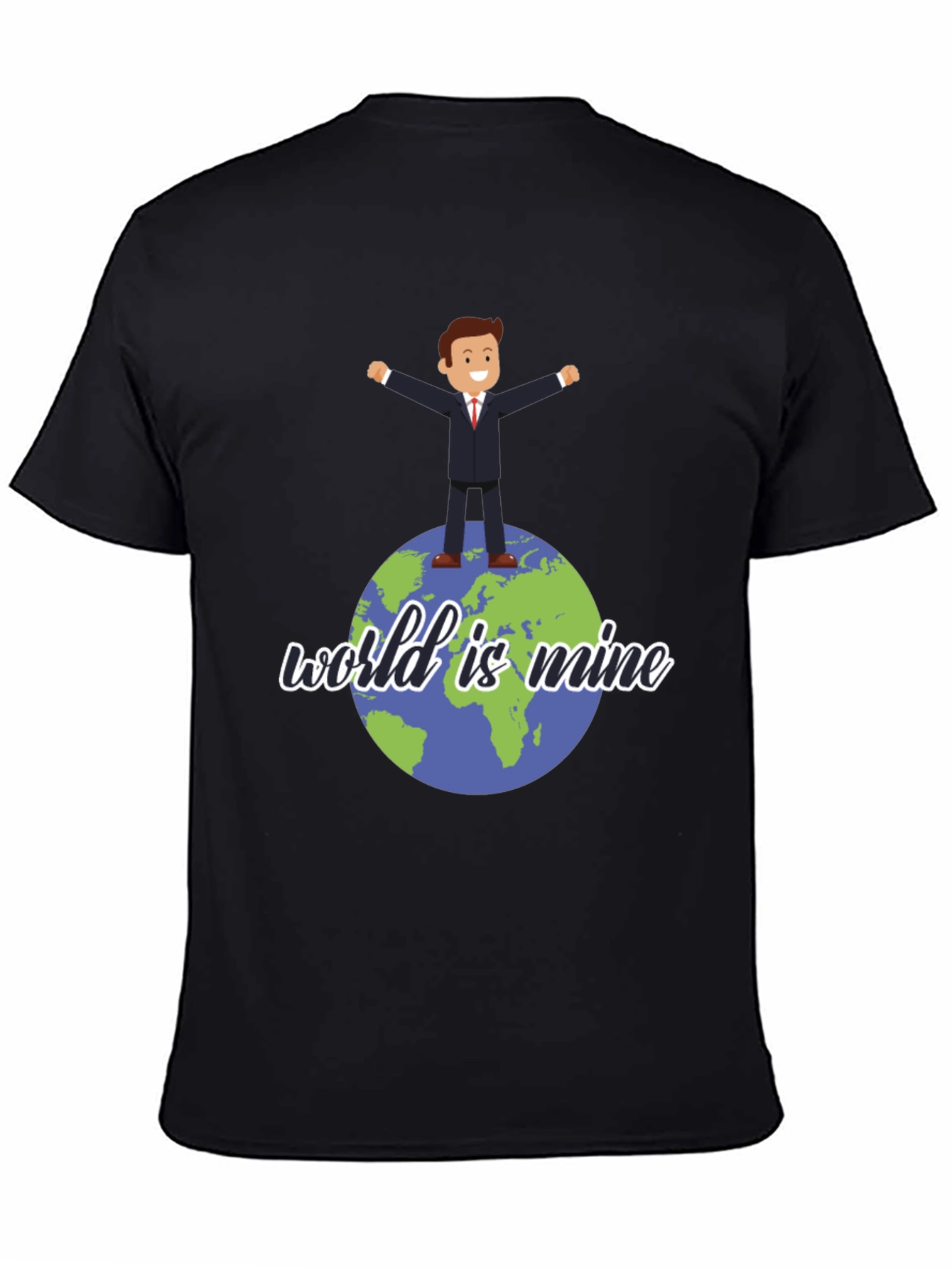Black World is Mine Graphic Tee - Black Unisex T-Shirt view 4
