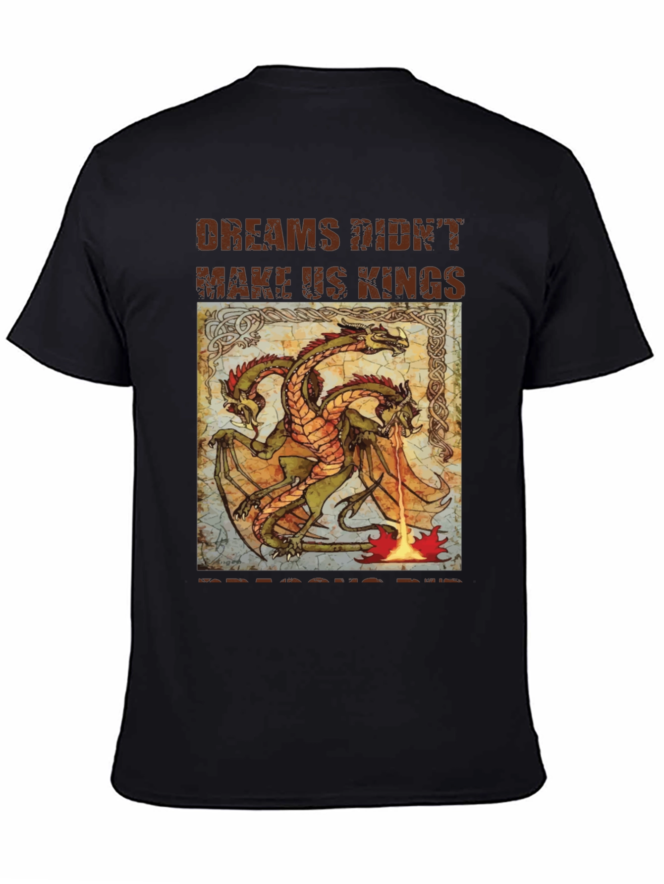 Black Dreams Didn't Make Us Kings Dragon Graphic Tee view 4