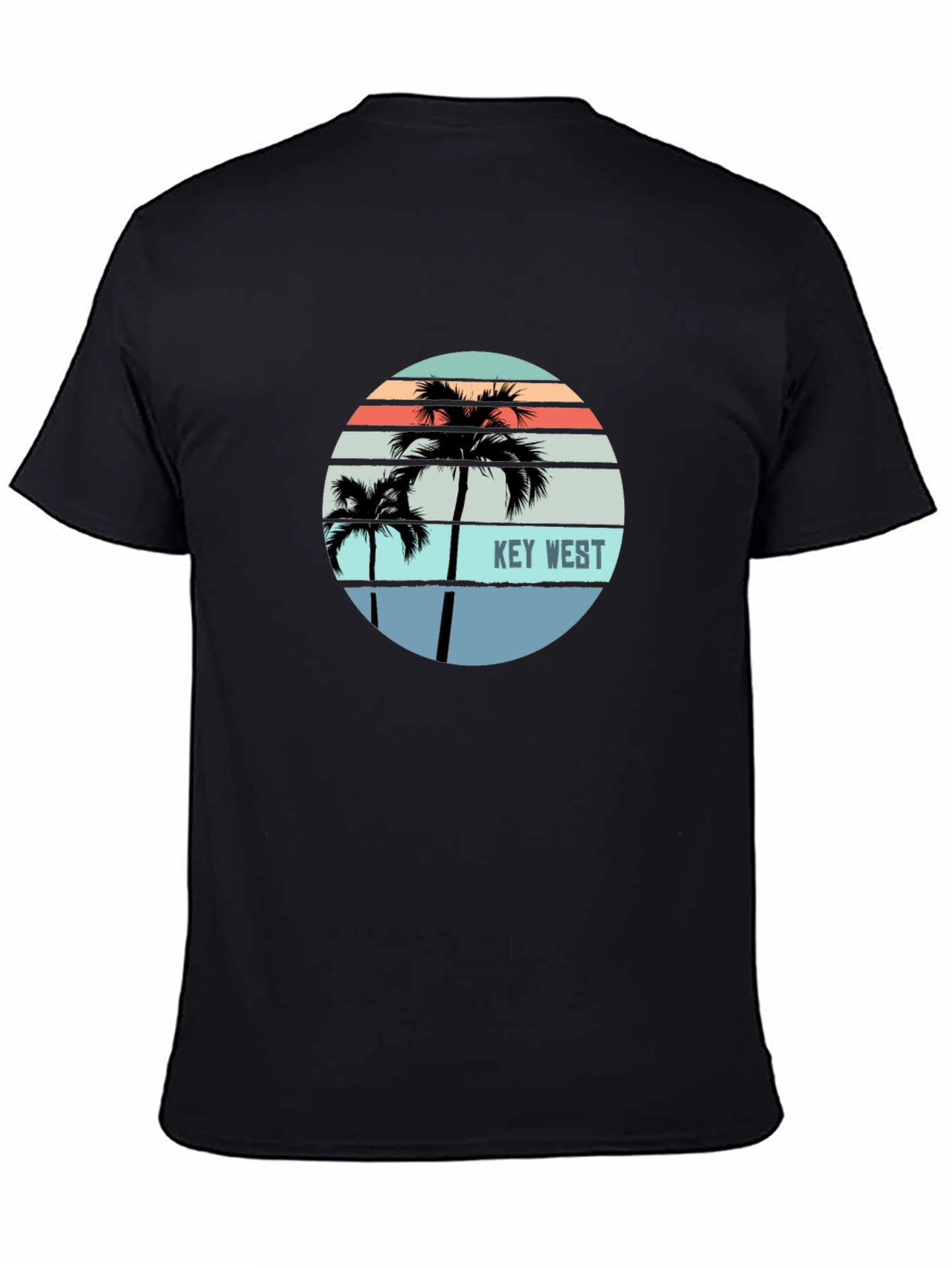 Black Key West Palm Tree Graphic Tee - Island Style view 4