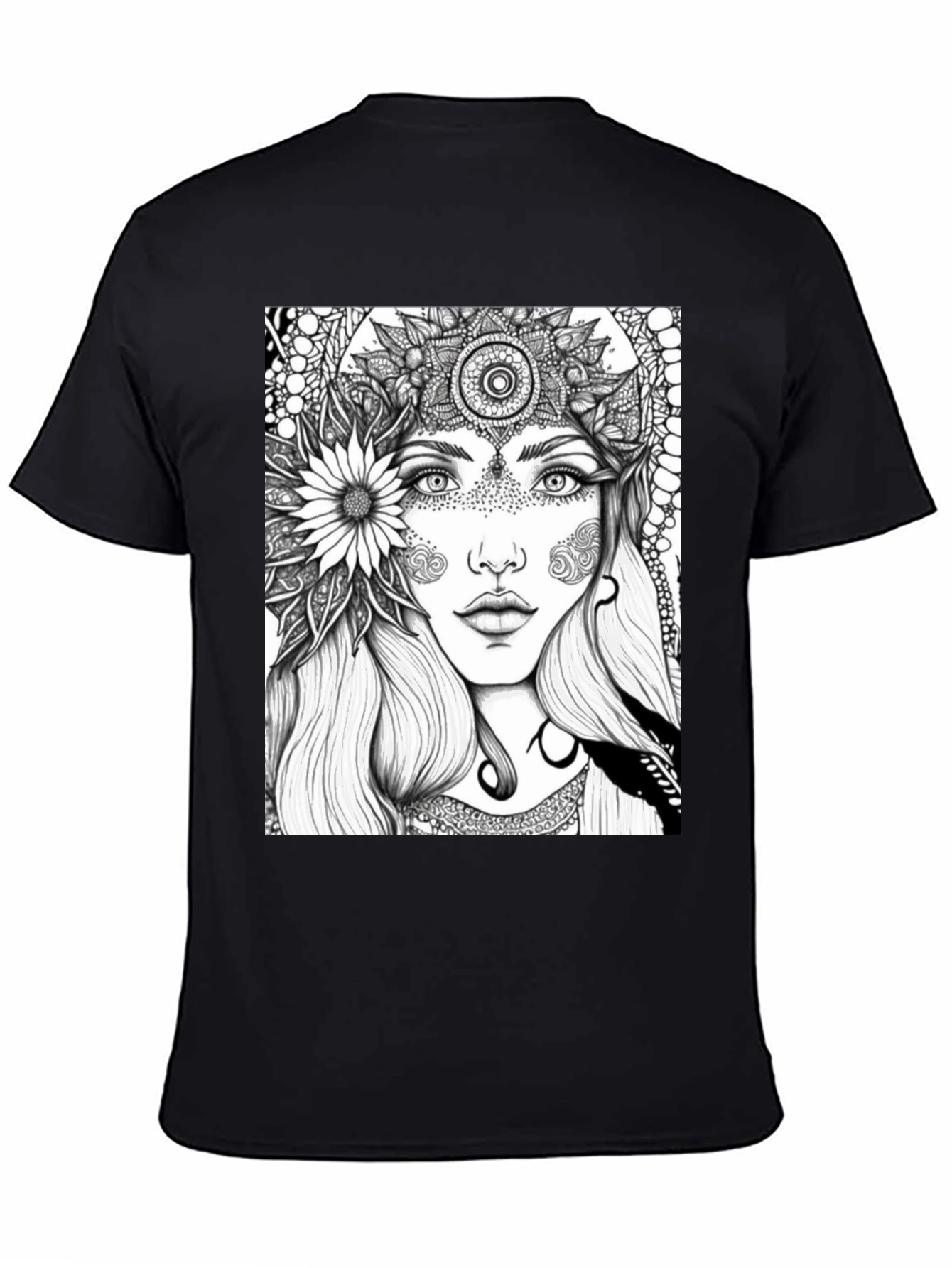 Black Mystic Woman Graphic Tee - Black view 4