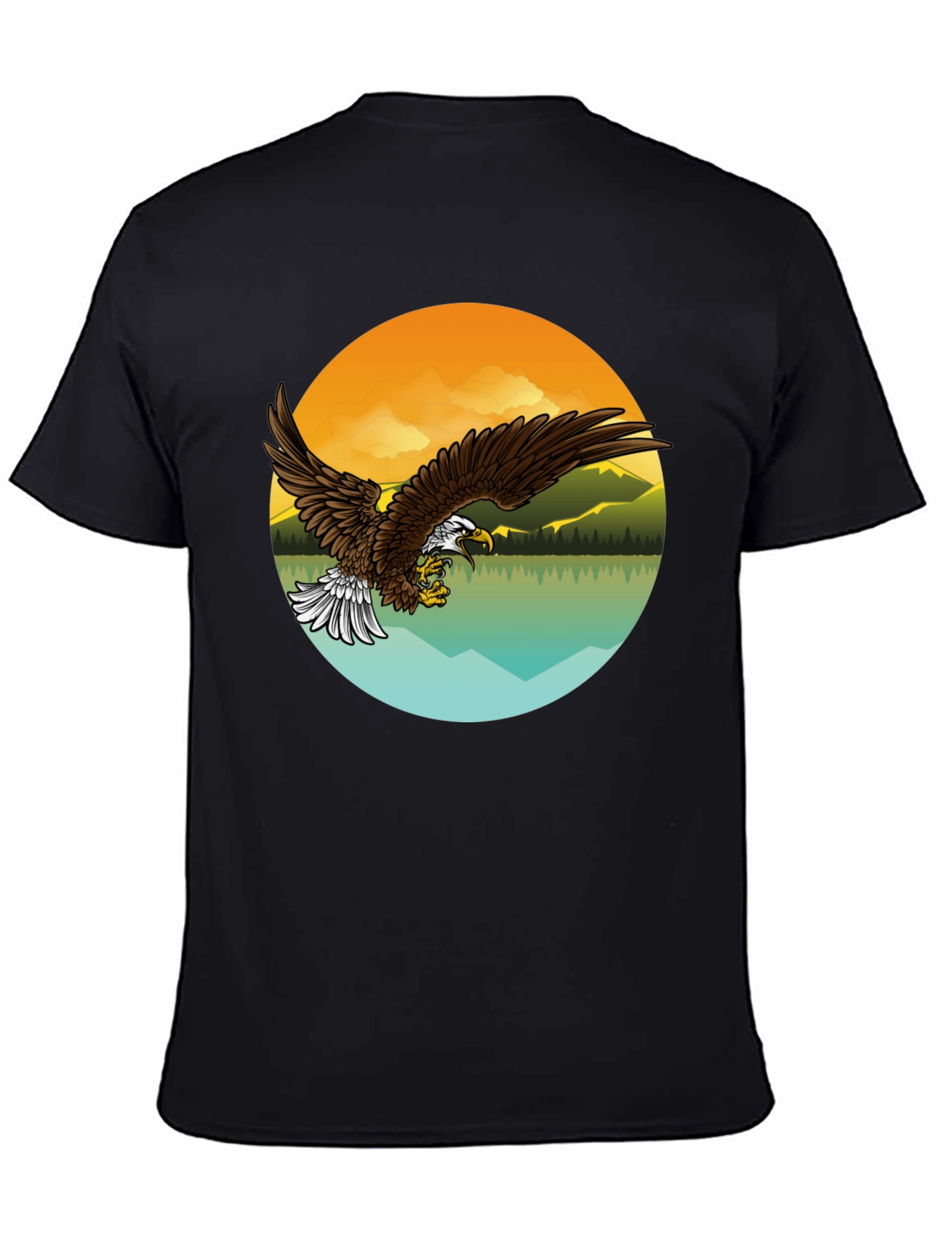 Black Eagle Mountain Graphic Tee - Black view 4