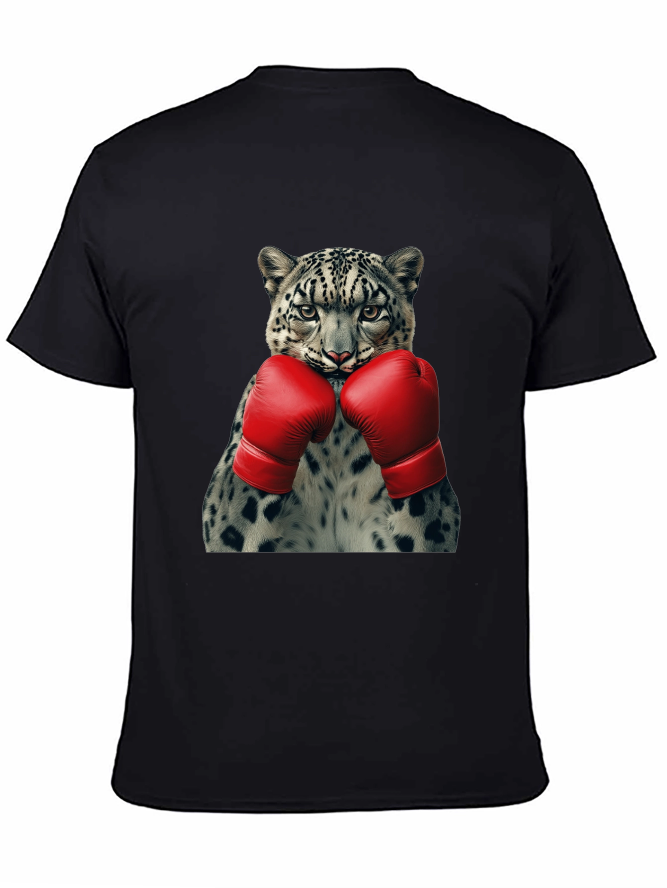 Black Leopard Boxer Graphic Tee - Punchy Style! view 4