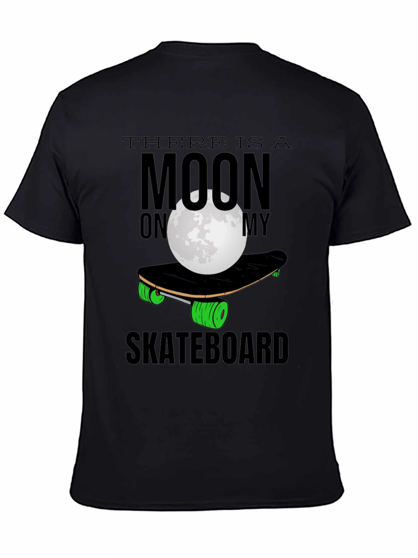 Black Moon Skateboard T-Shirt - Unique Graphic Tee view 4