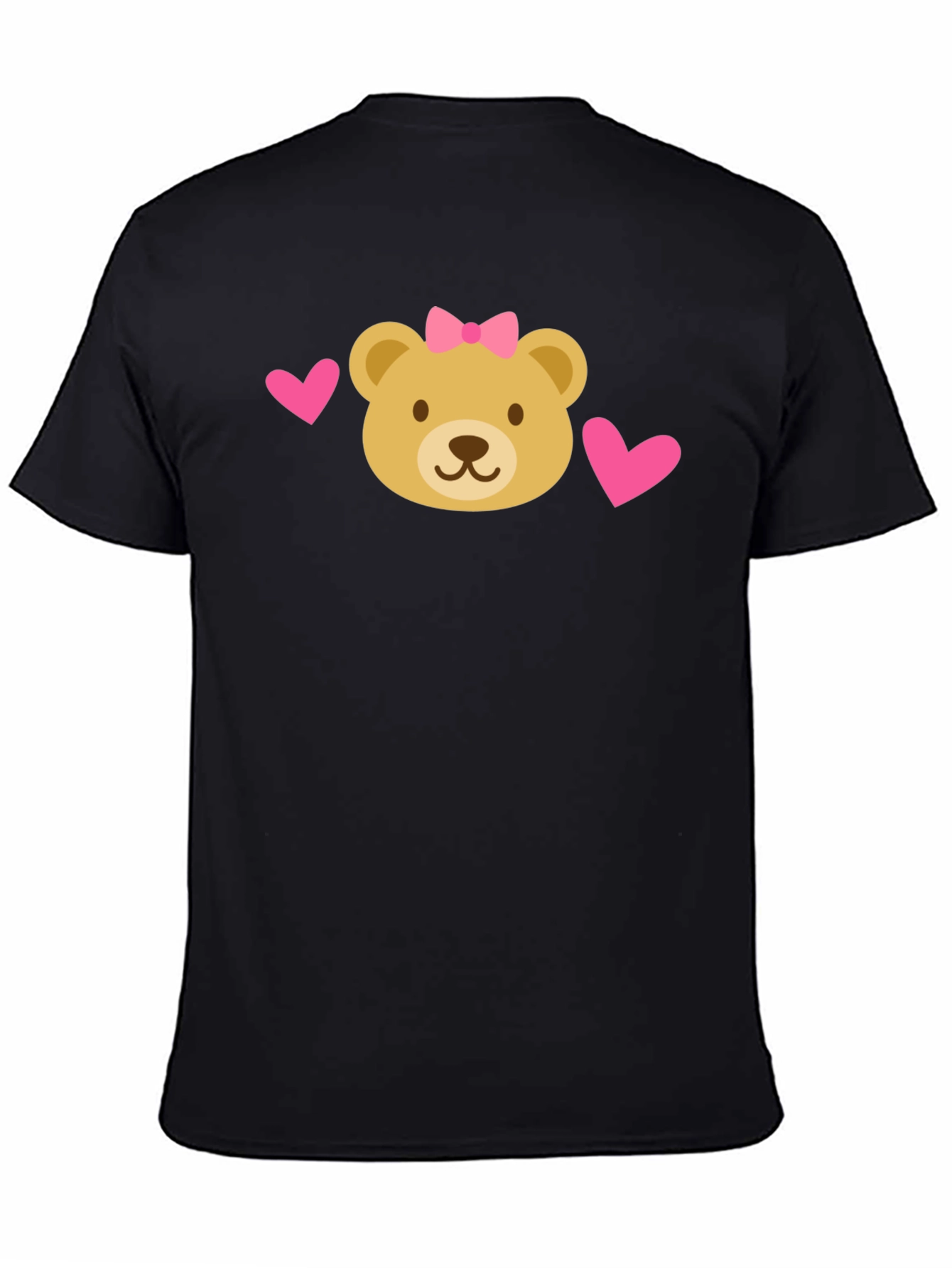Black Cute Bear Heart T-Shirt view 4