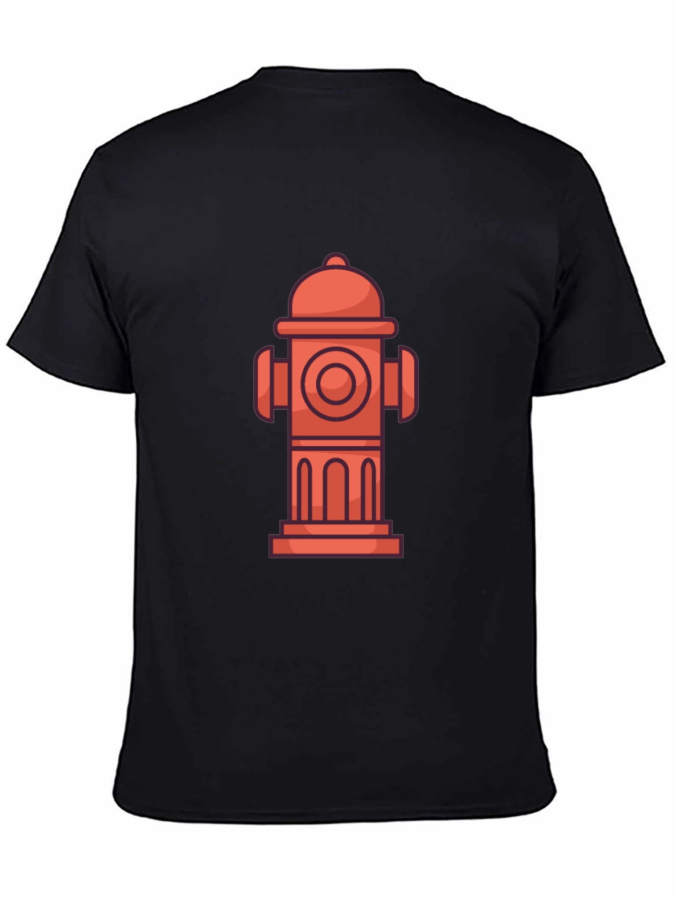 Black Fire Hydrant Graphic Tee - Cool Cartoon Style view 4