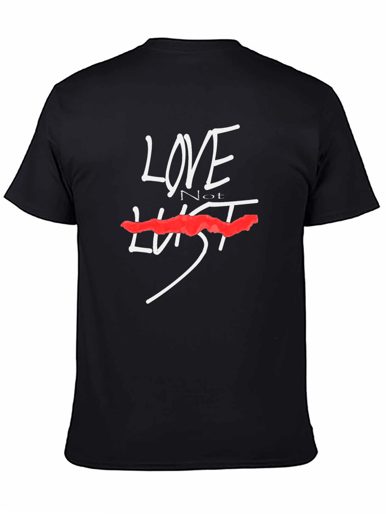 Black Love Not Lust Graphic T-Shirt view 4