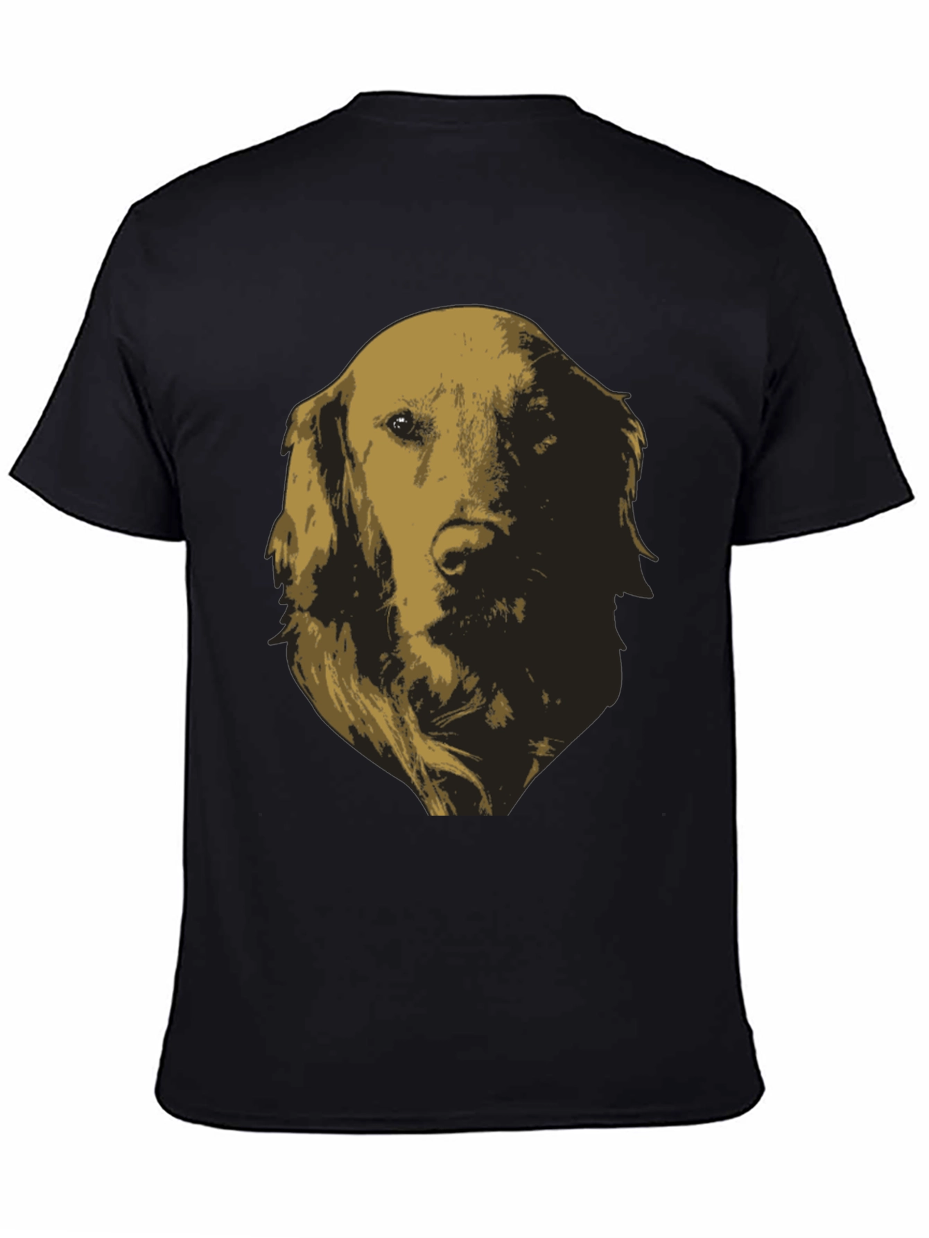 Black Golden Retriever Dog Graphic Tee view 4