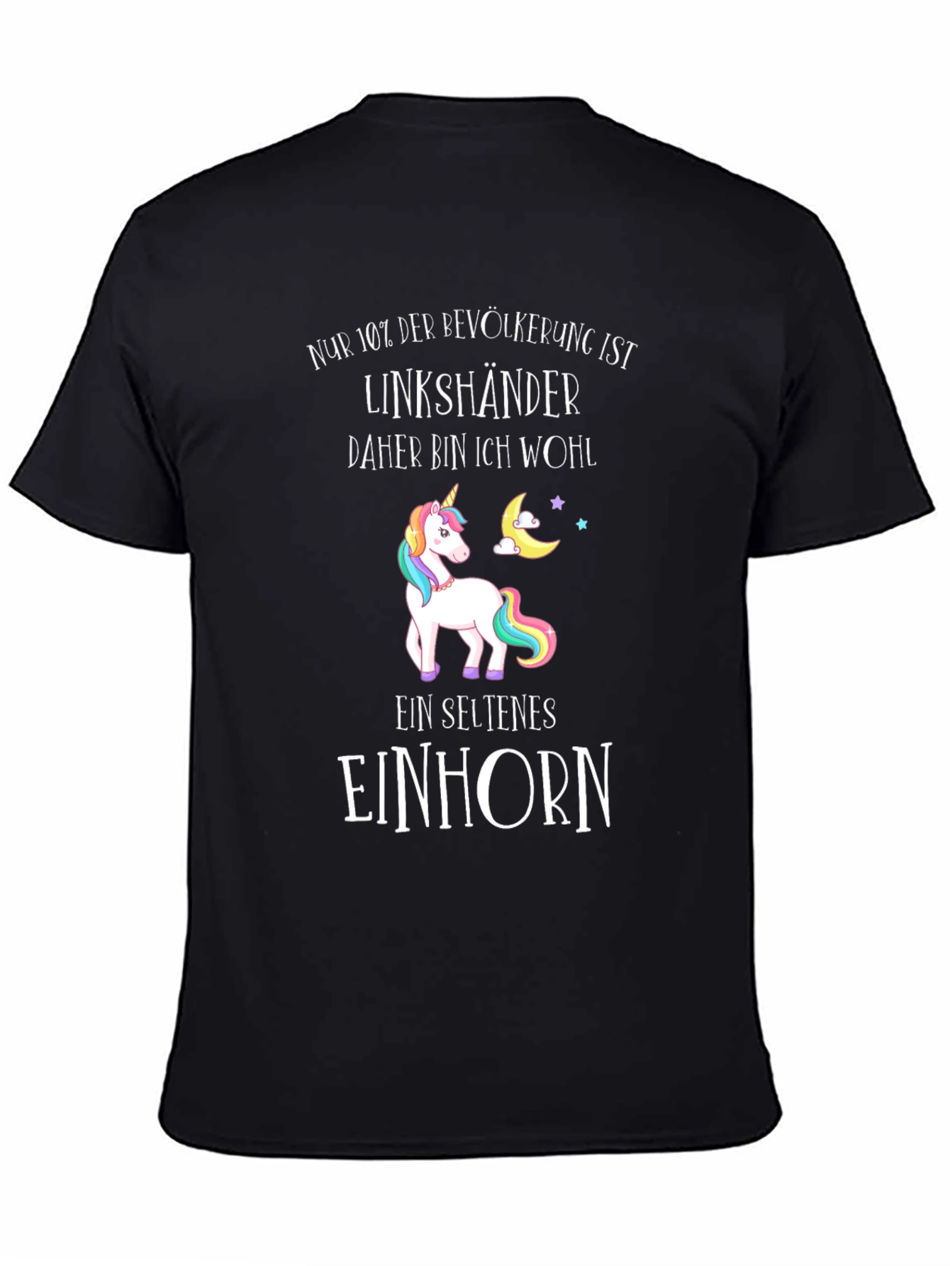 Black Left-Handed Unicorn T-Shirt view 4