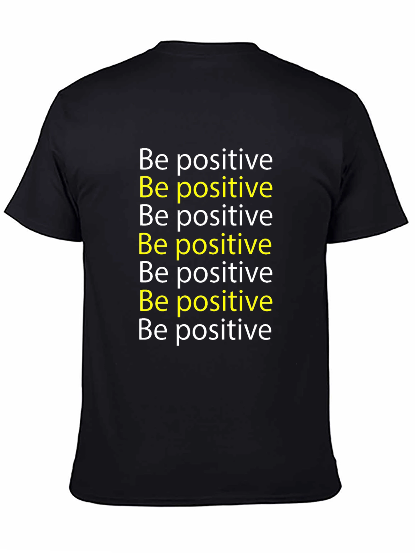 Black Be Positive Graphic Tee - Motivational T-Shirt view 4