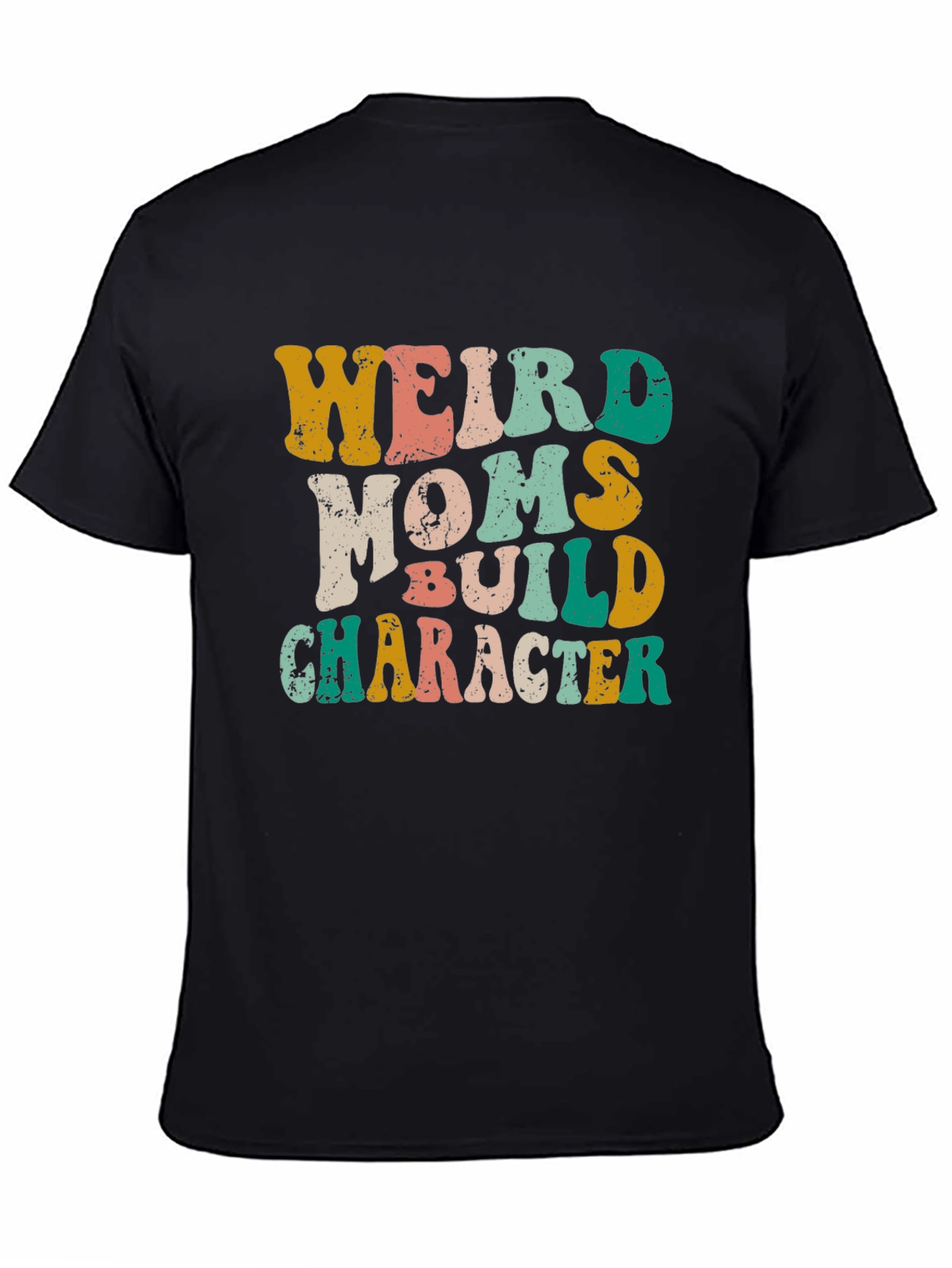 Black Weird Moms Build Character Graphic Tee view 4
