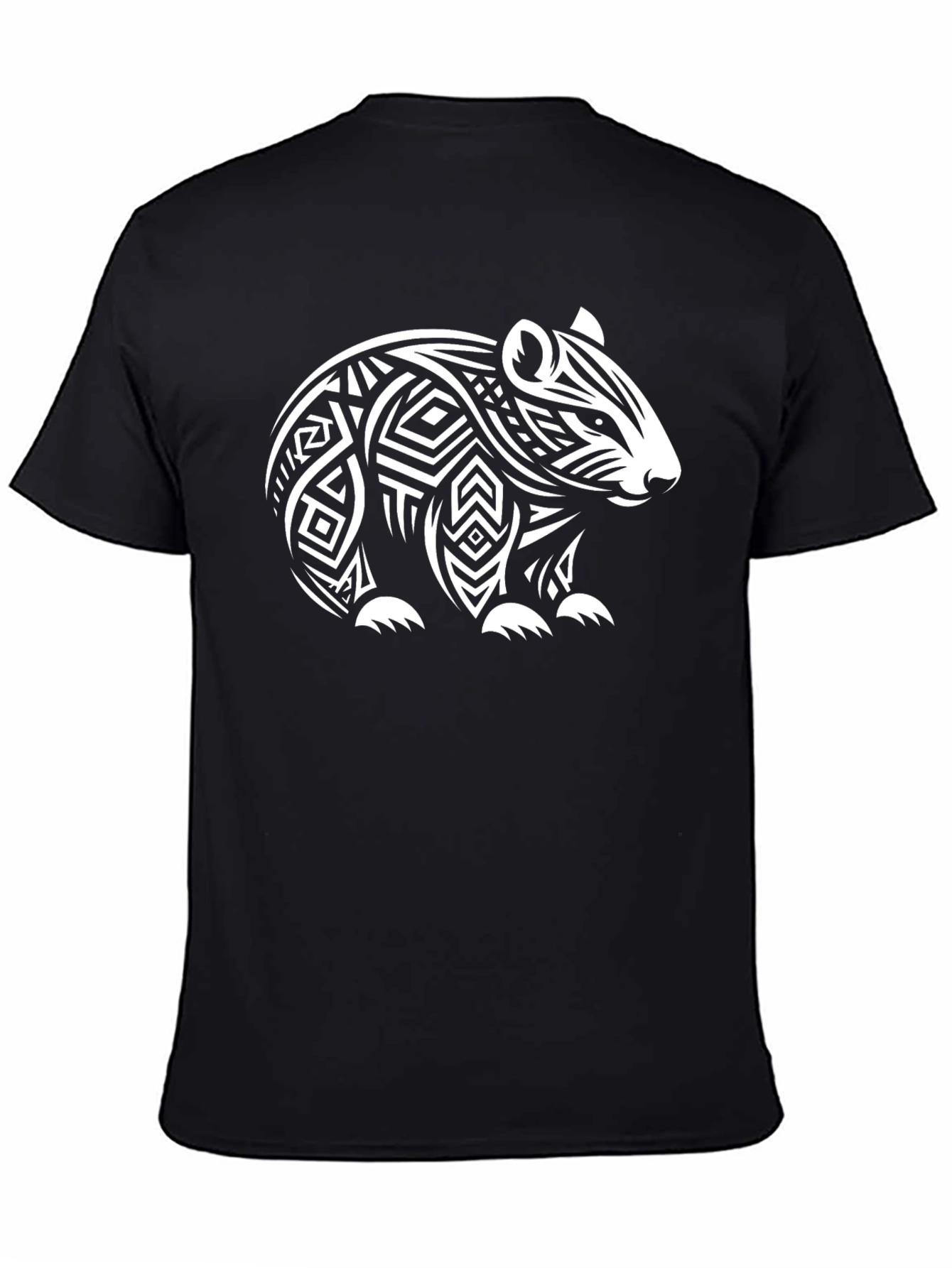 Black Tribal Wombat Black Tee view 4