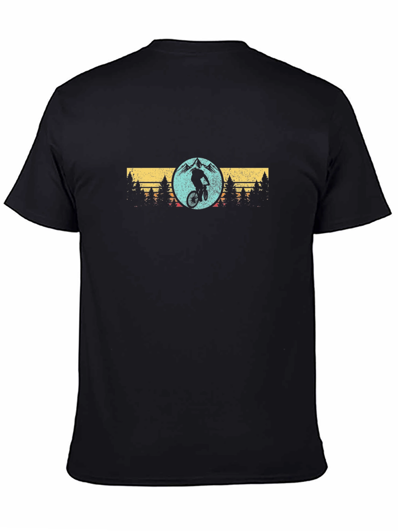 Black Mountain Biker Retro Graphic Tee view 4