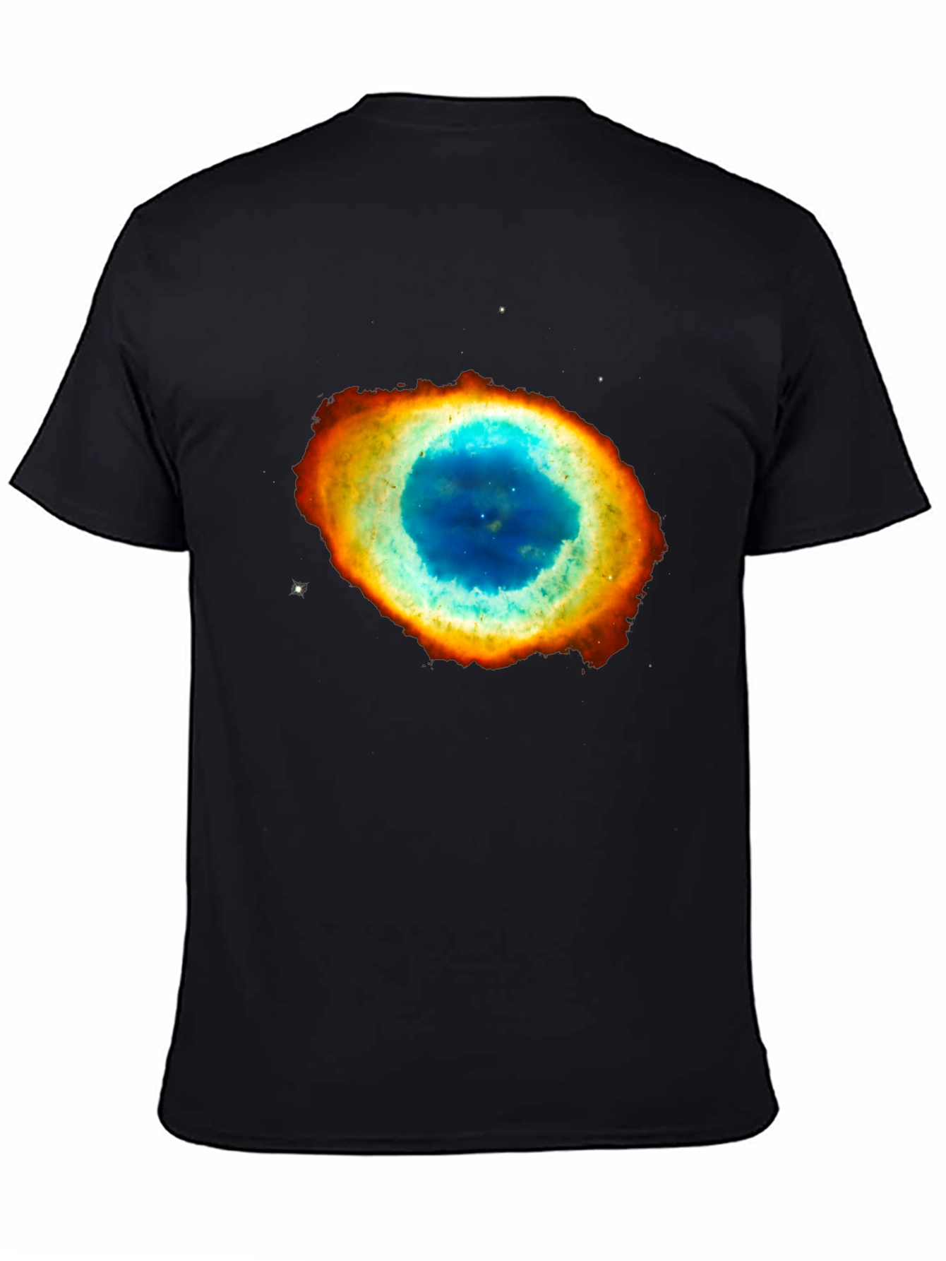 Black Nebula Print Black T-Shirt view 4