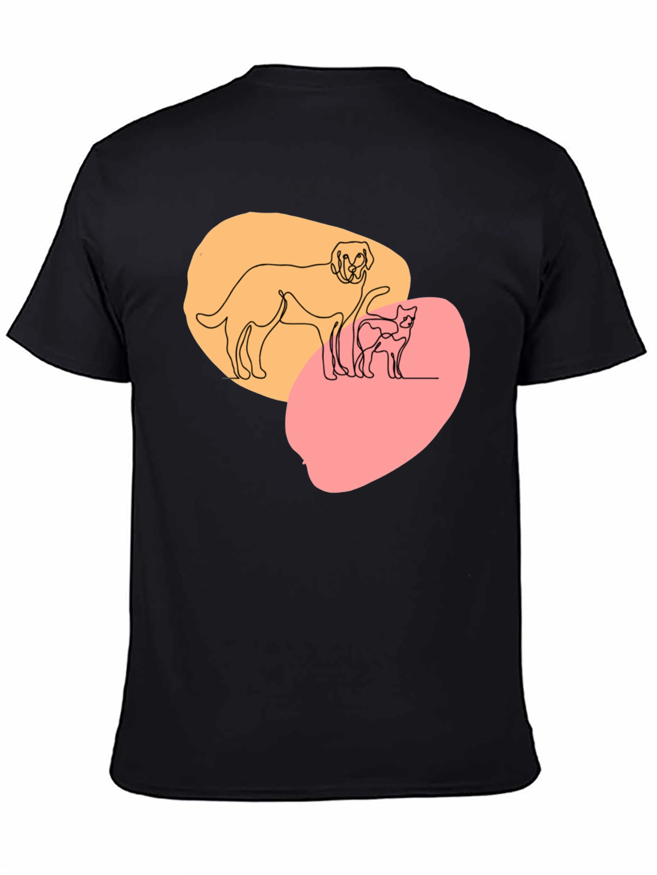 Black Dog and Cat Graphic Tee view 4