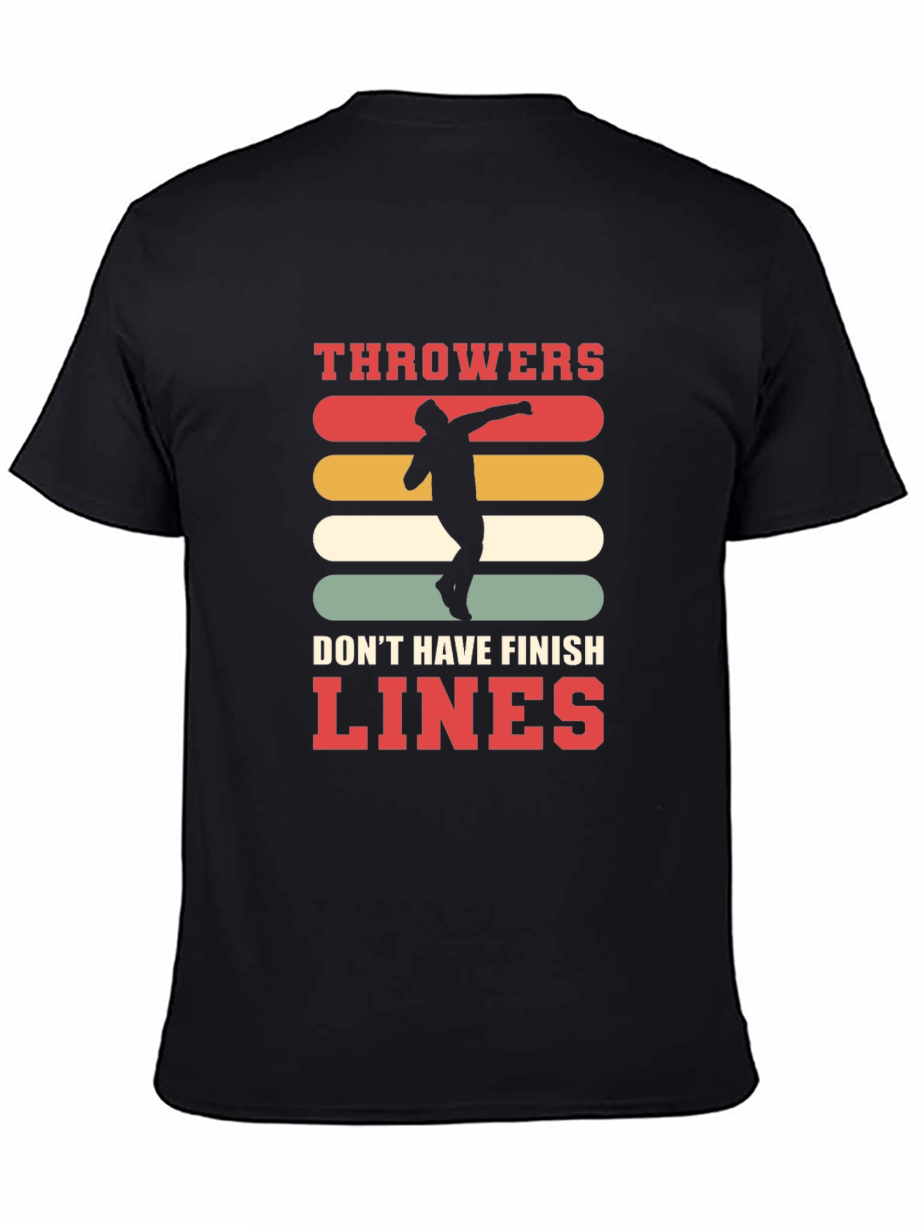 Black Throwers Don't Have Finish Lines Graphic Tee view 4