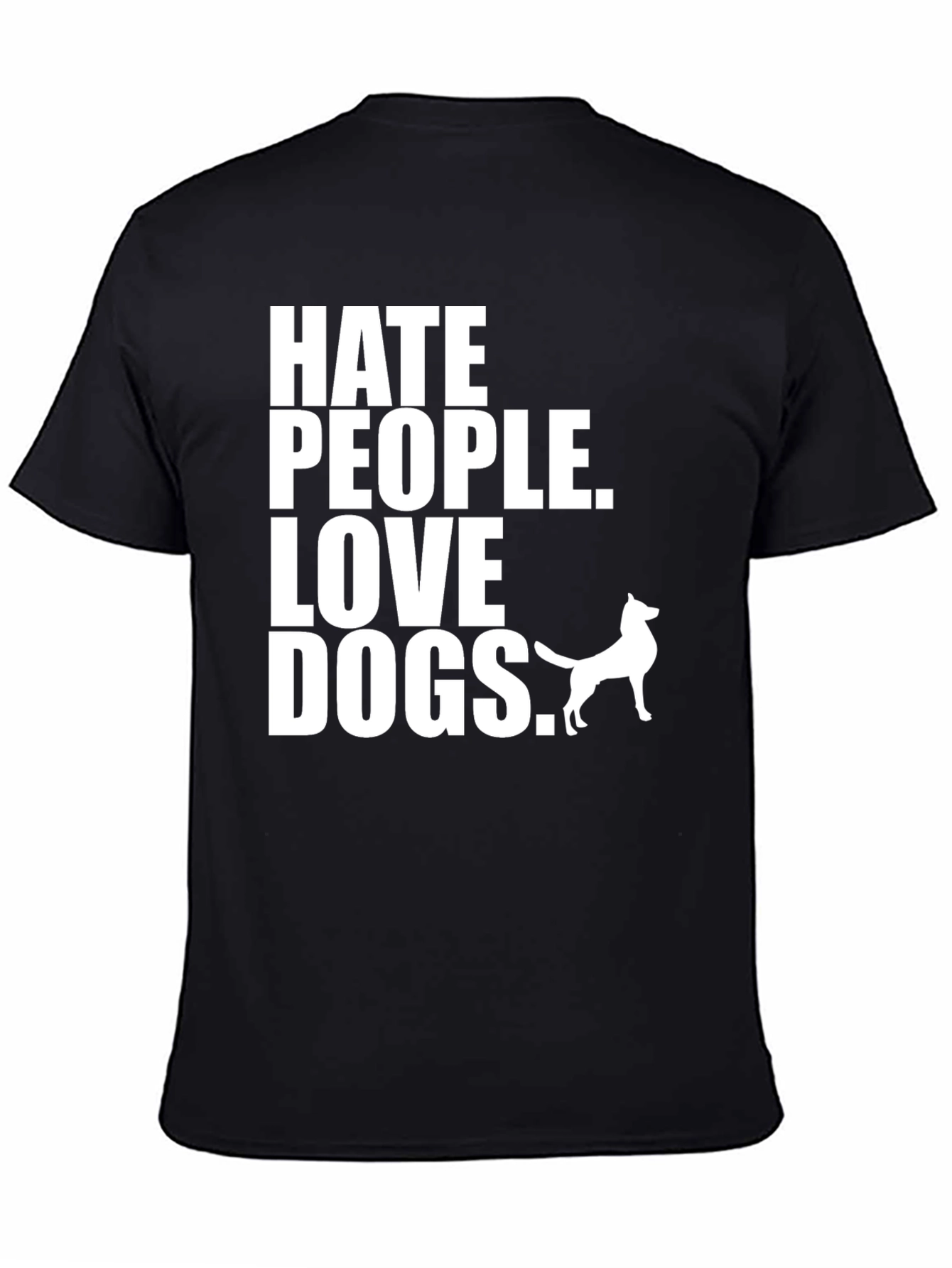 Black Hate People Love Dogs Graphic Tee view 4