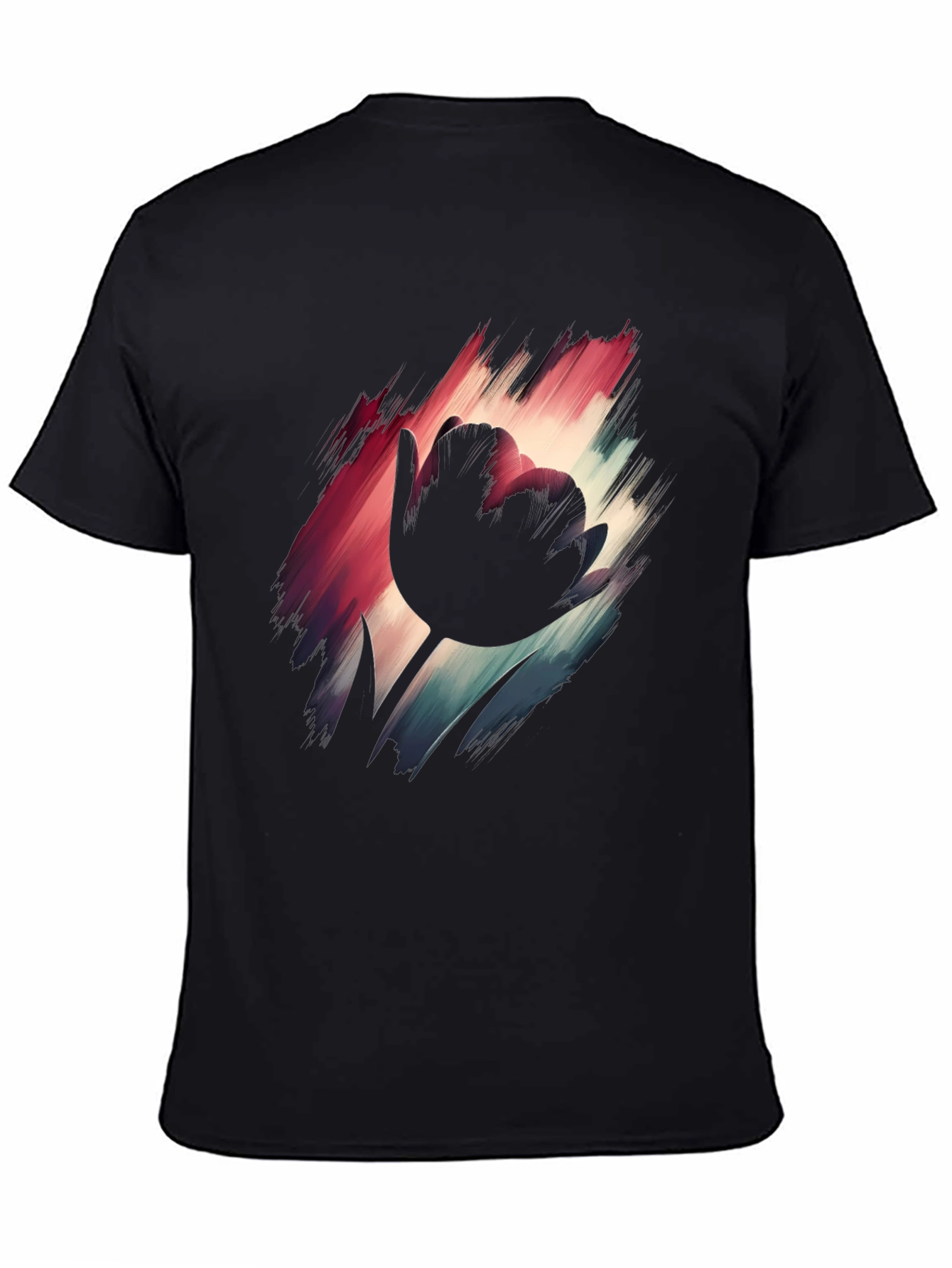 Tulip Silhouette Graphic Tee - Modern Art T-Shirt - 4