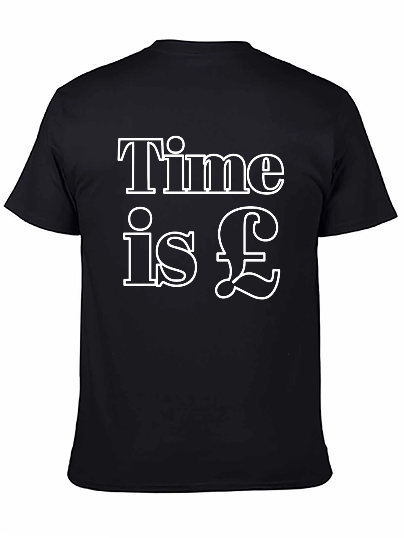 Black Time is Money Black Graphic Tee view 4