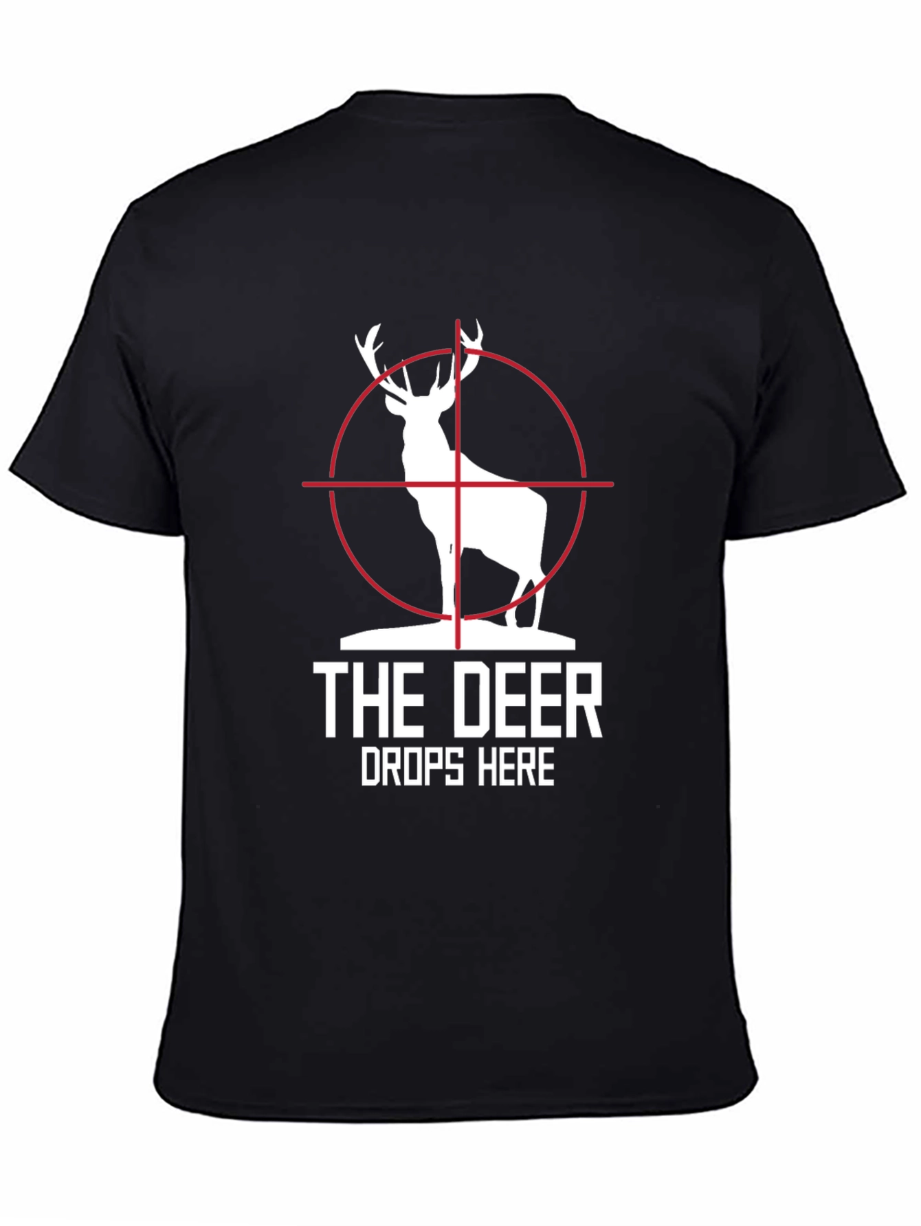 Black The Deer Drops Here Graphic Tee view 4