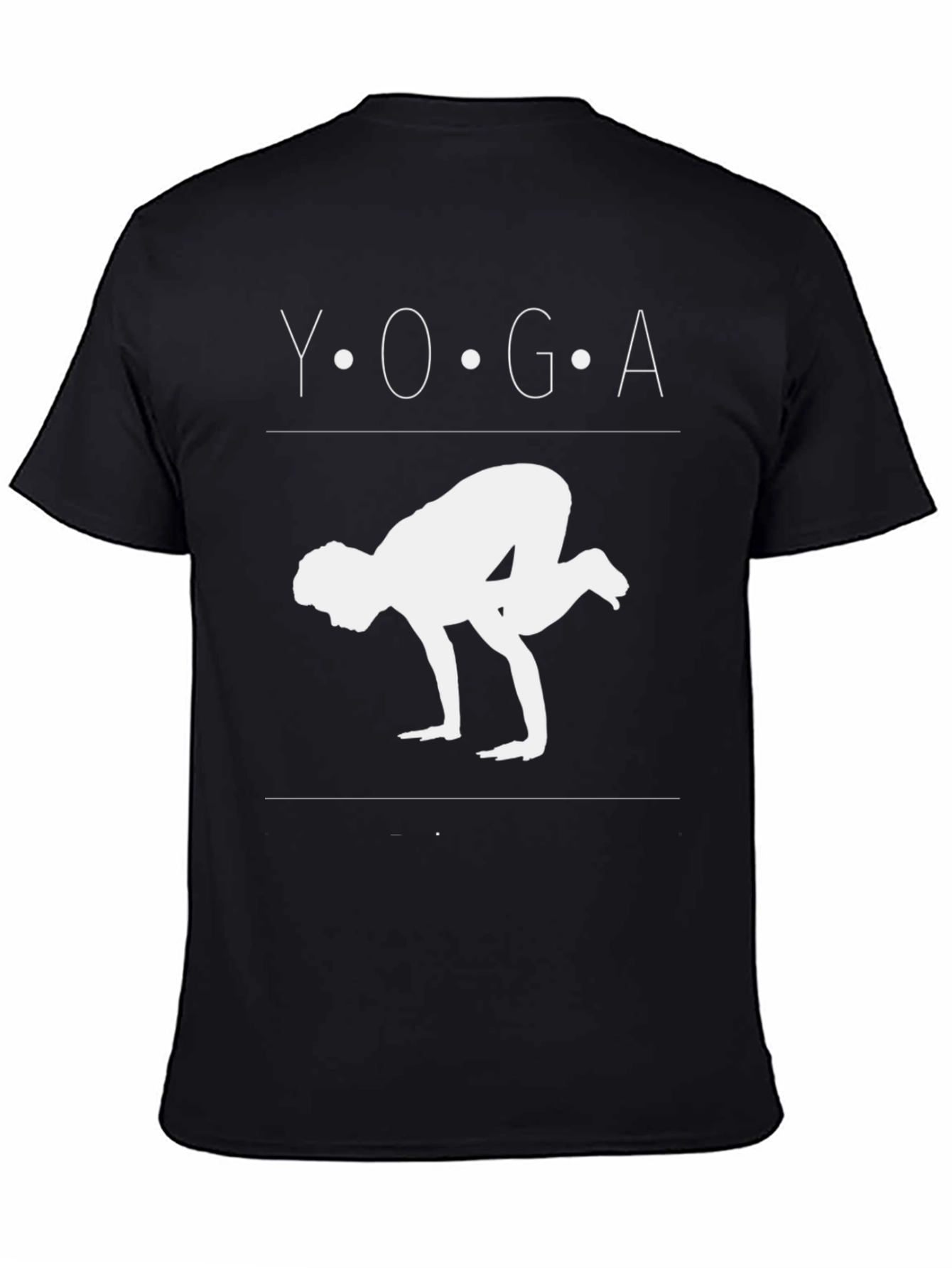 Black Yoga Pose Graphic Tee - Crow Pose T-Shirt view 4