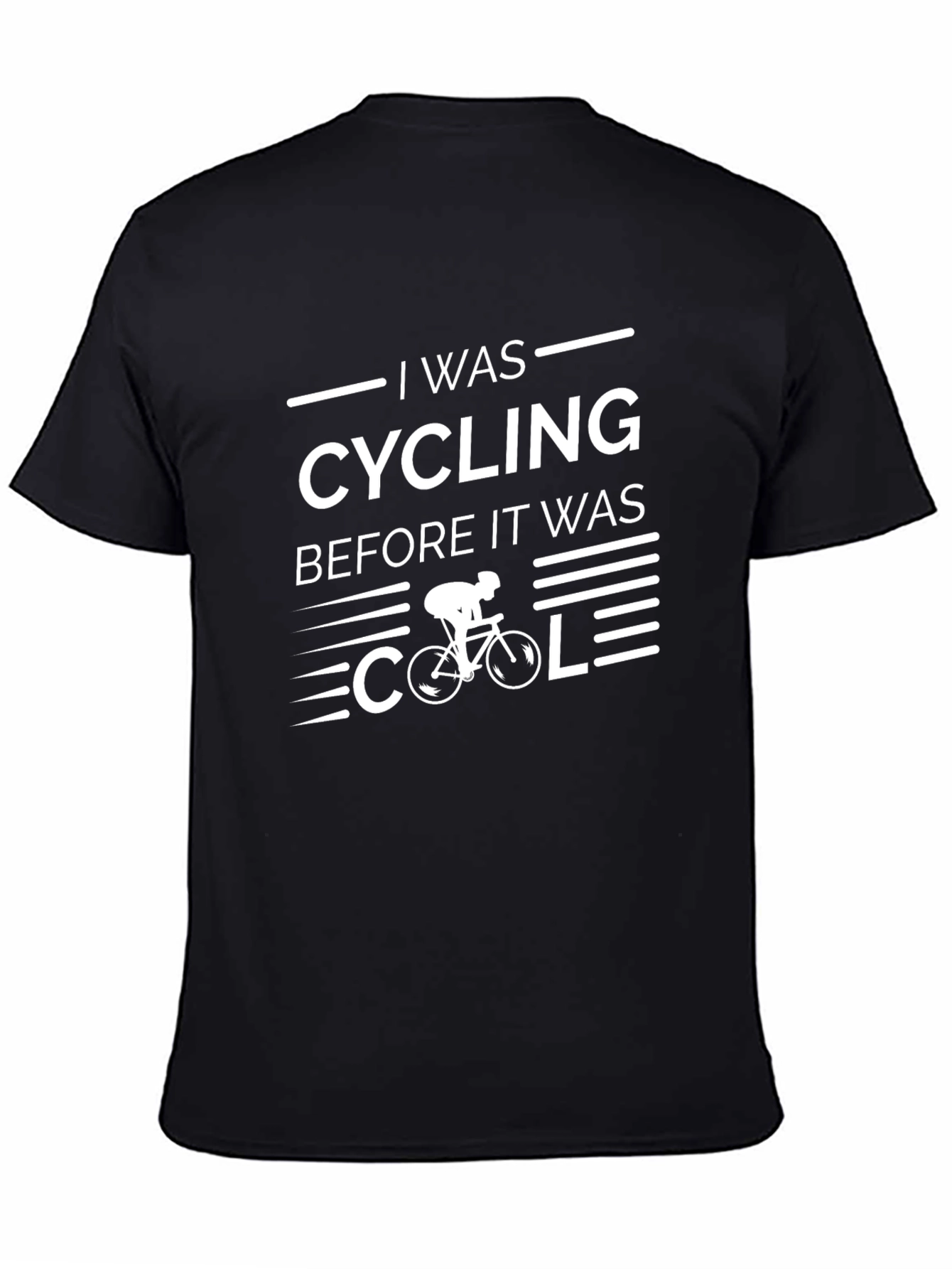 Black I Was Cycling Before It Was Cool T-Shirt view 4