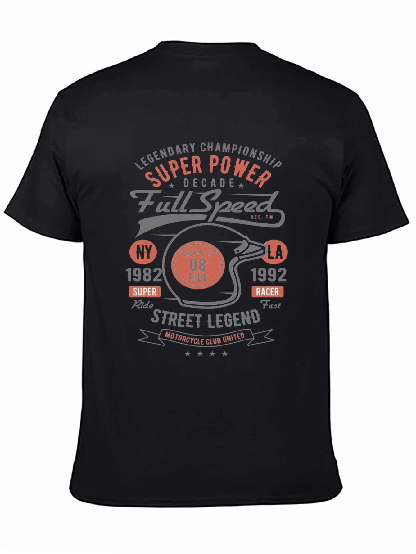Black Super Power Full Speed T-Shirt view 4