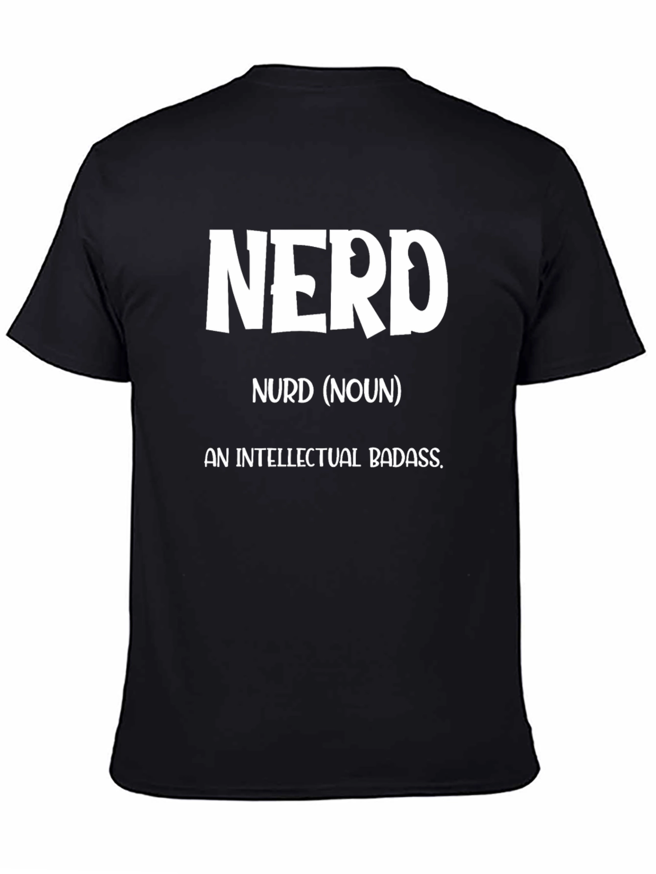 Black Nerd Definition T-Shirt - Intellectual Badass Tee view 4
