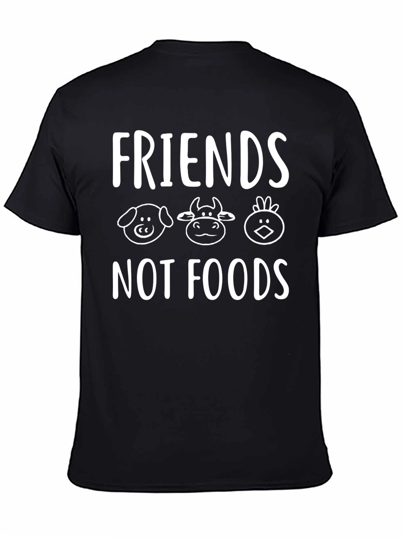 Black Friends Not Foods T-Shirt, Animal Lover Tee view 4