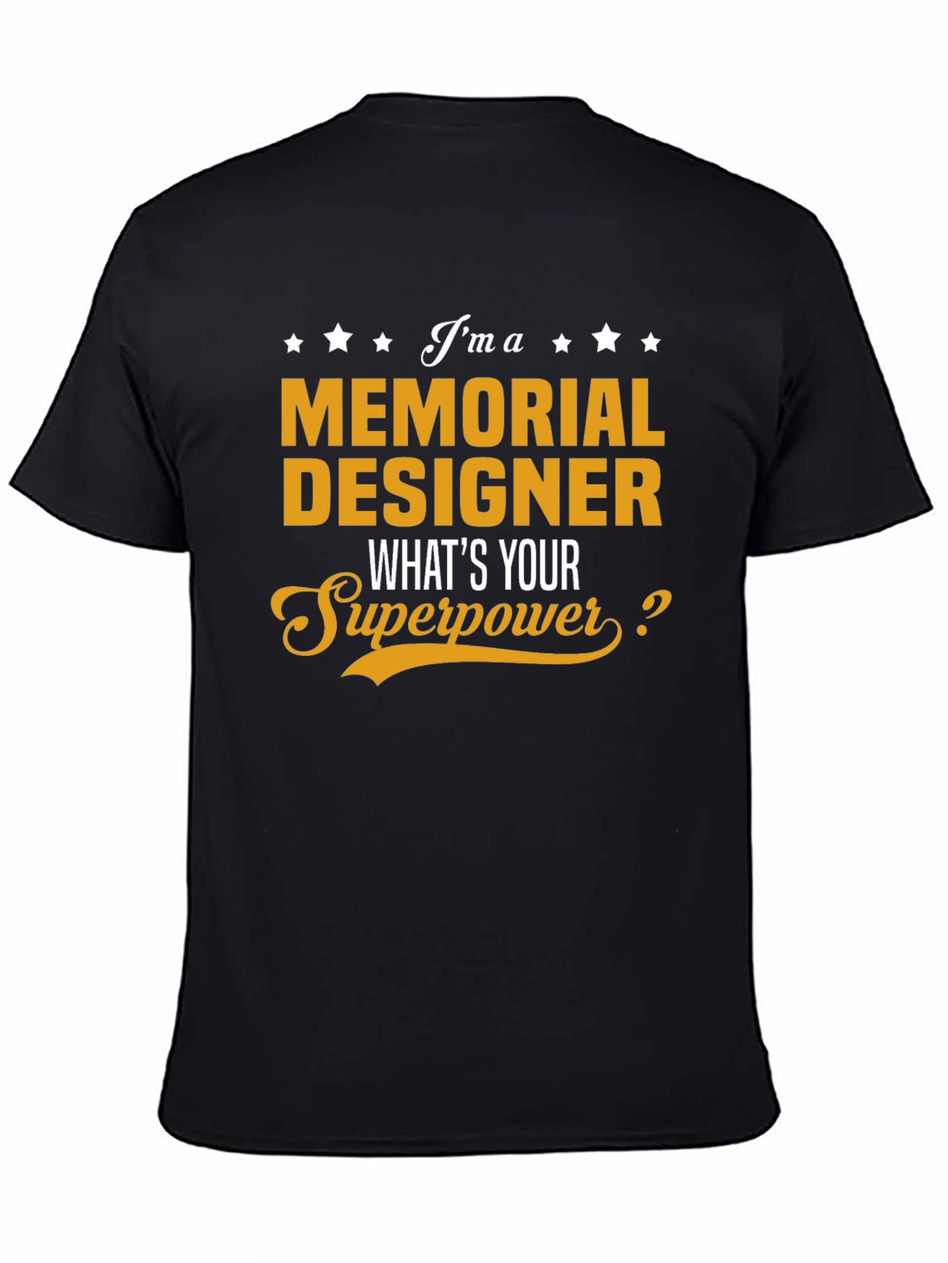 Black Memorial Designer Superpower T-Shirt view 4