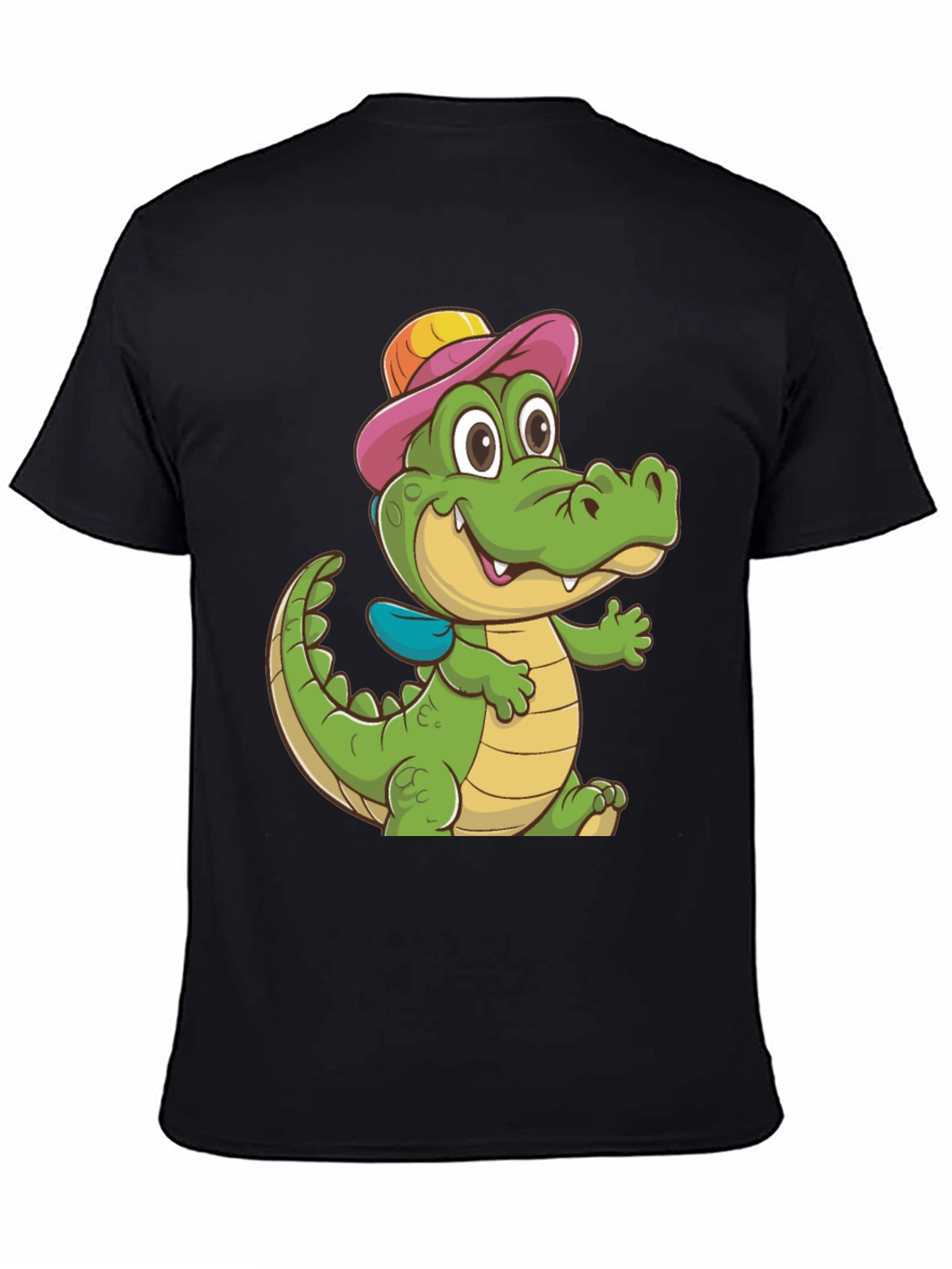Black Cartoon Alligator T-Shirt view 4