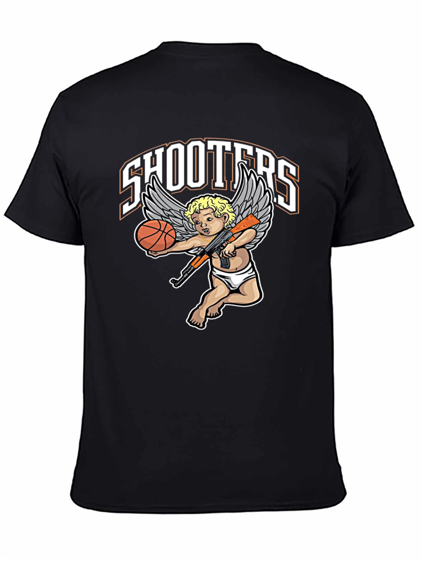 Black Shooters Graphic T-Shirt view 4
