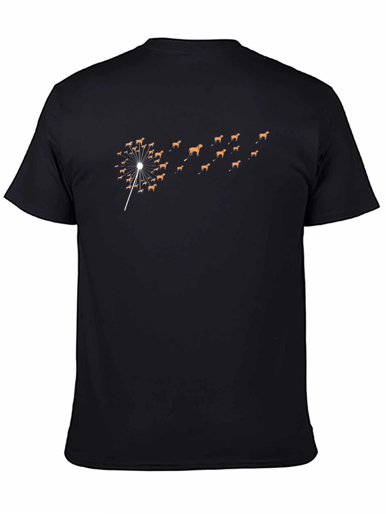 Black Dog Dandelion T-Shirt - Blowing Away in Style! view 4