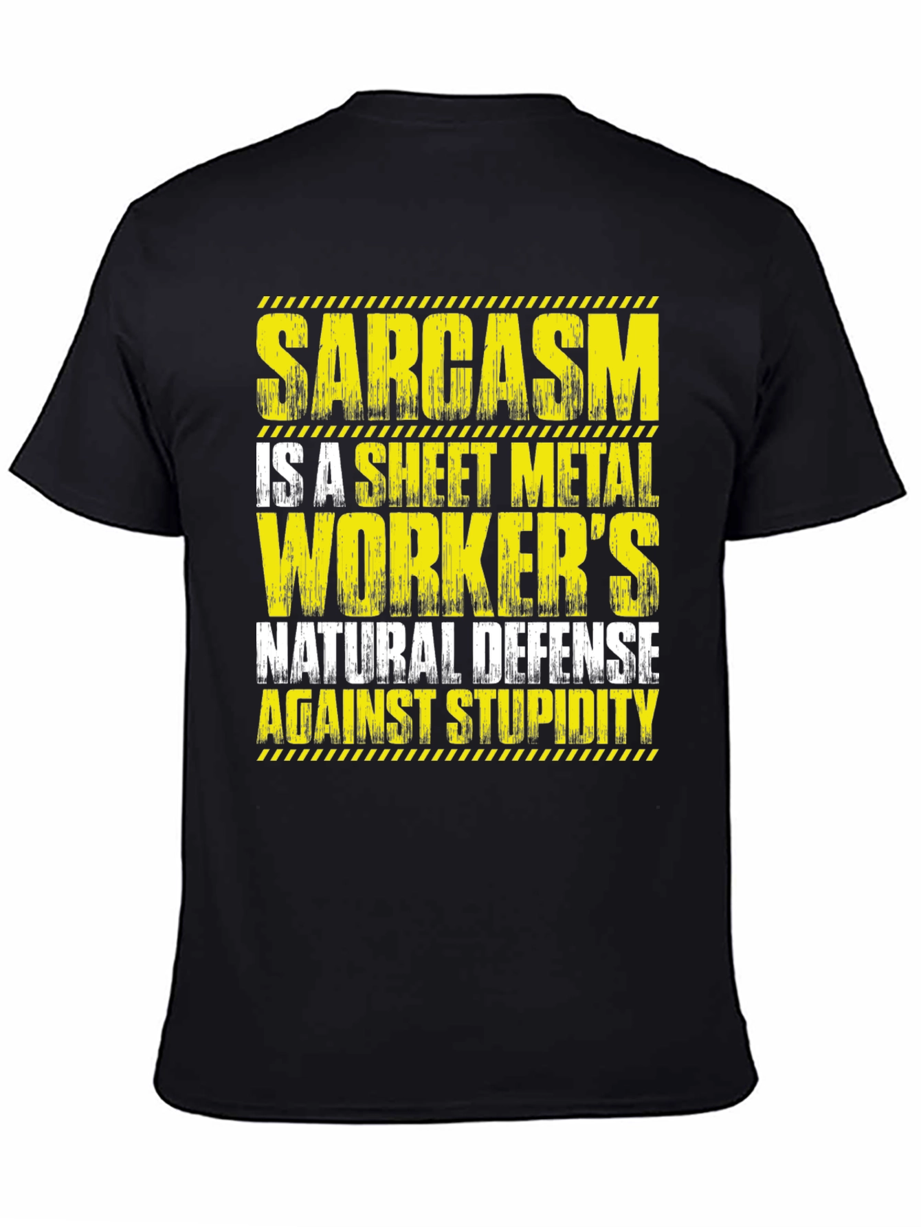 Black Sarcasm Sheet Metal Worker's T-Shirt view 4