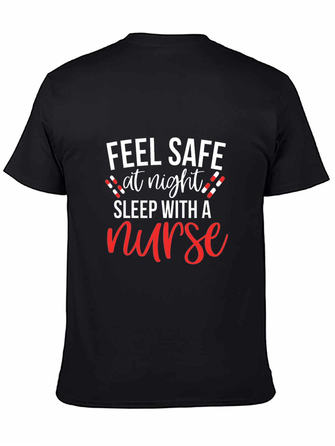 Black Feel Safe, Sleep With a Nurse Tee view 4