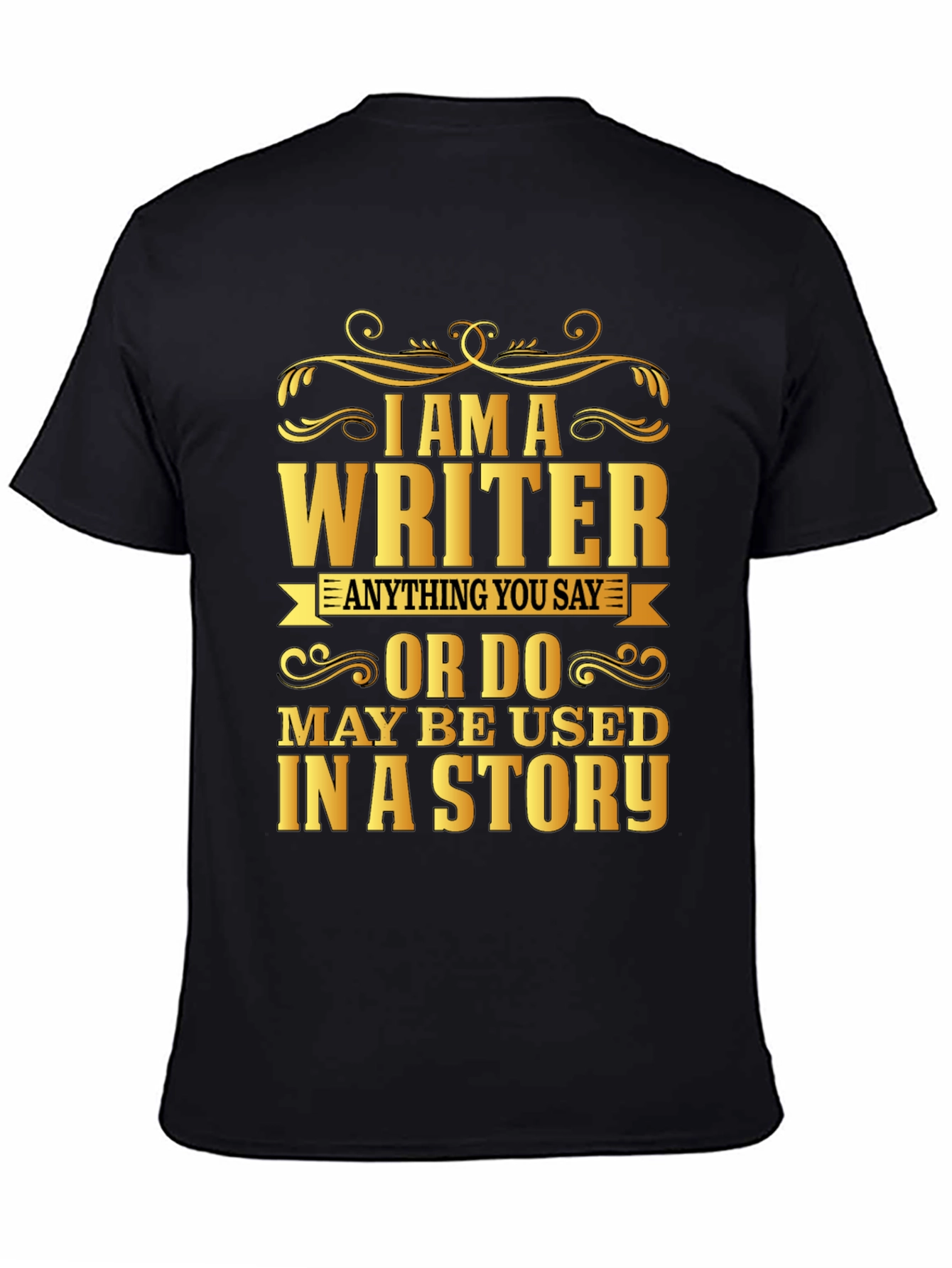 Black I Am A Writer Graphic Tee view 4