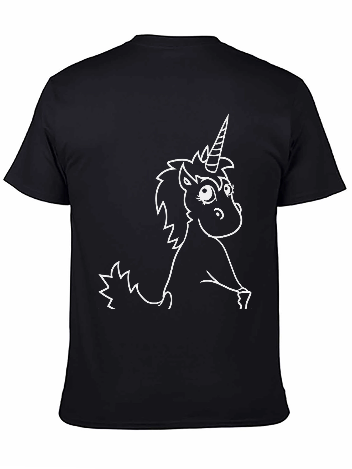 Black Unicorn Graphic Tee - Men's Black T-Shirt view 4