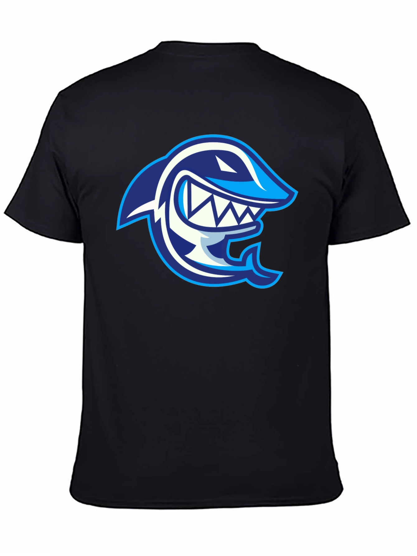 Black Cool Shark Graphic T-Shirt - Black view 4